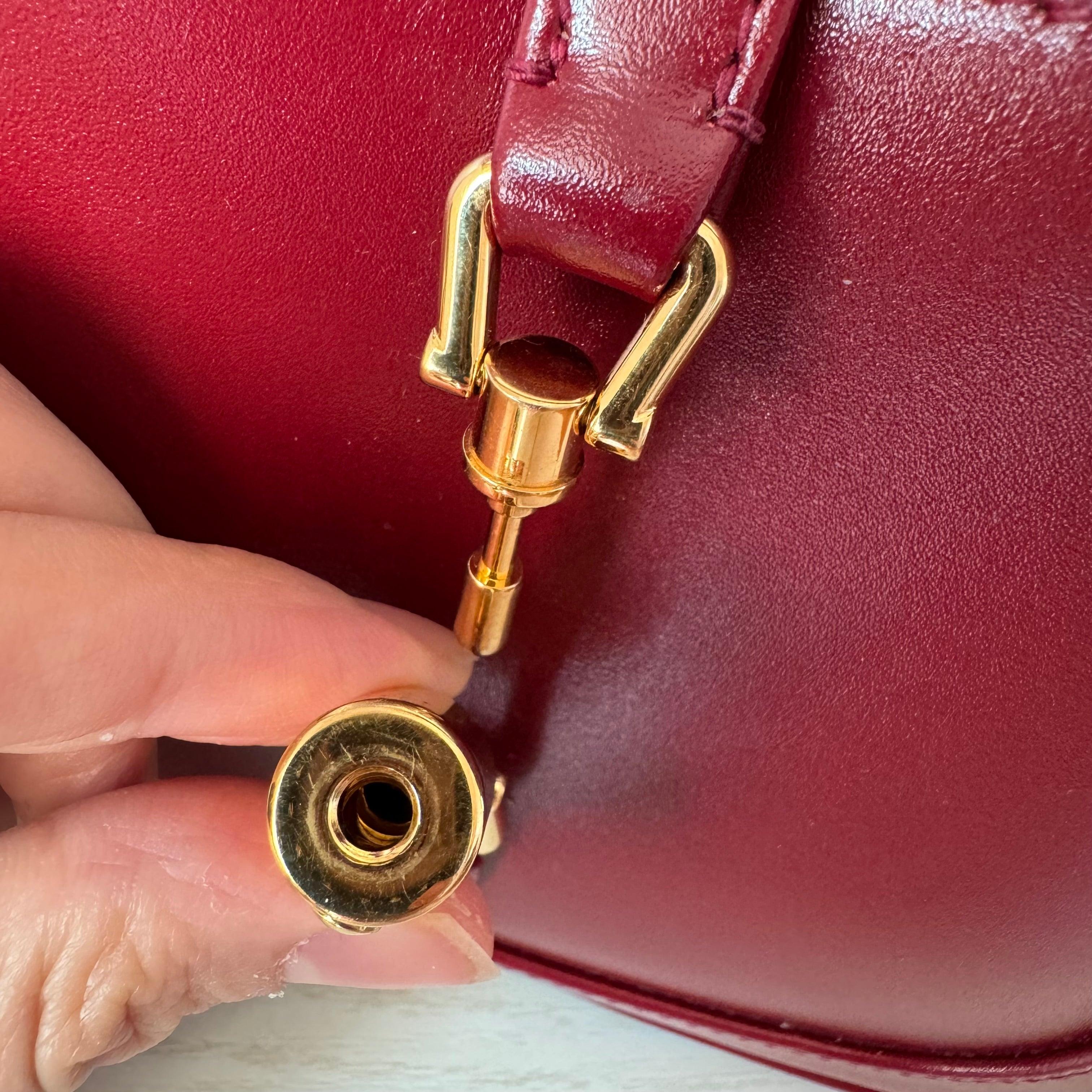 Gucci Jackie 1961 Mini Red Burgundy Leather Bag 10