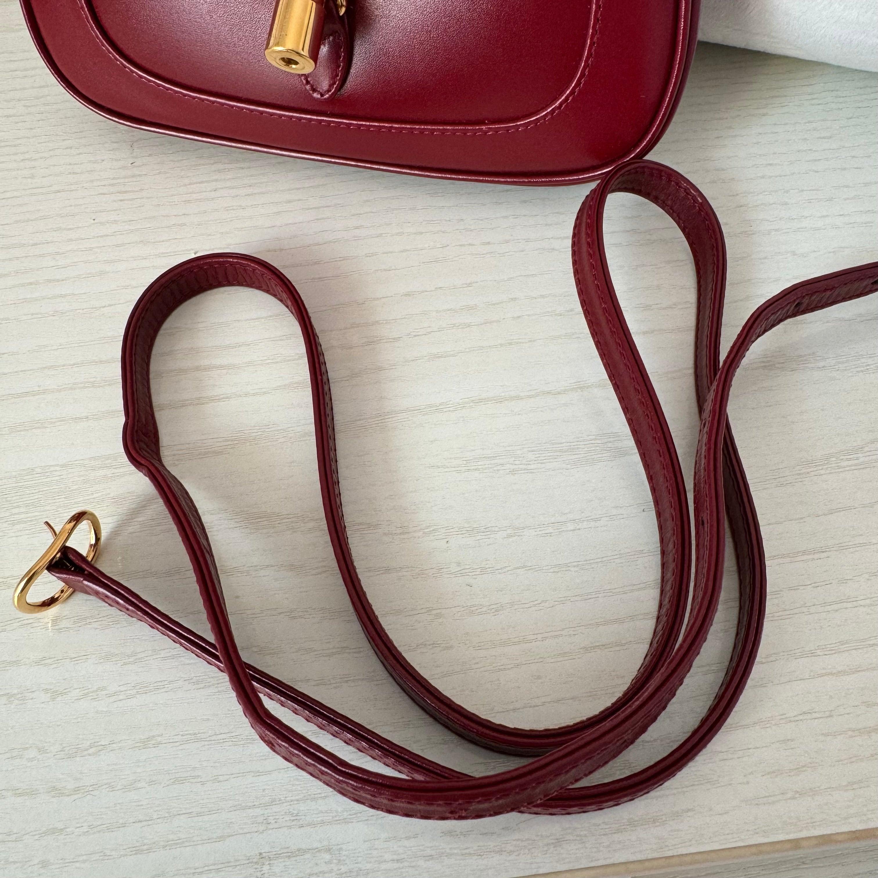 Gucci Jackie 1961 Mini Red Burgundy Leather Bag 11