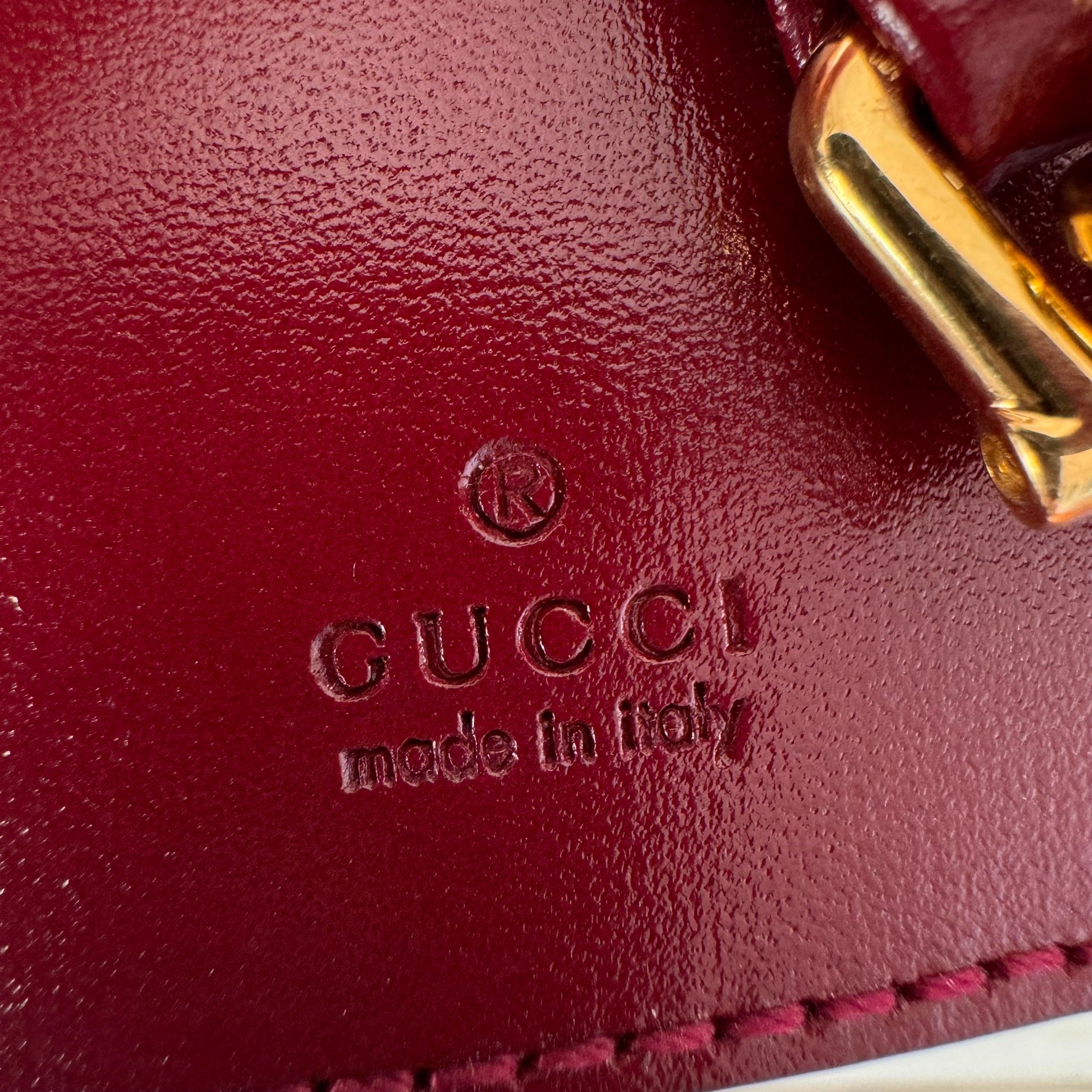 Gucci Jackie 1961 Mini Red Burgundy Leather Bag 12