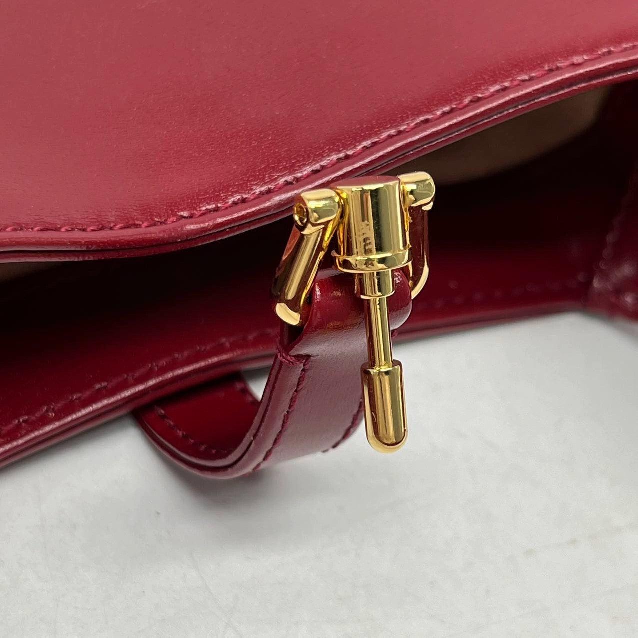 Gucci Jackie 1961 Mini Red Burgundy Leather Bag 12