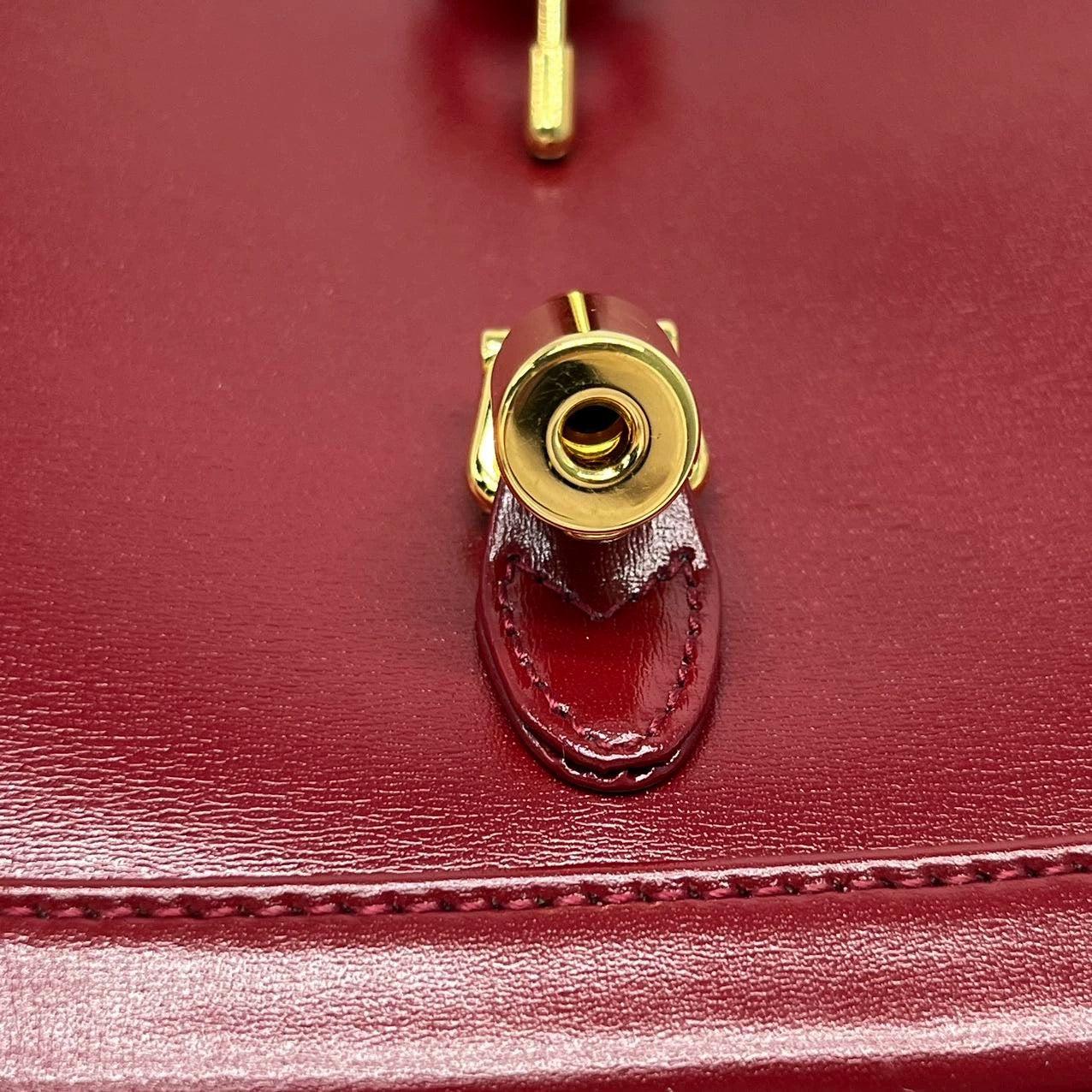 Gucci Jackie 1961 Mini Red Burgundy Leather Bag 13