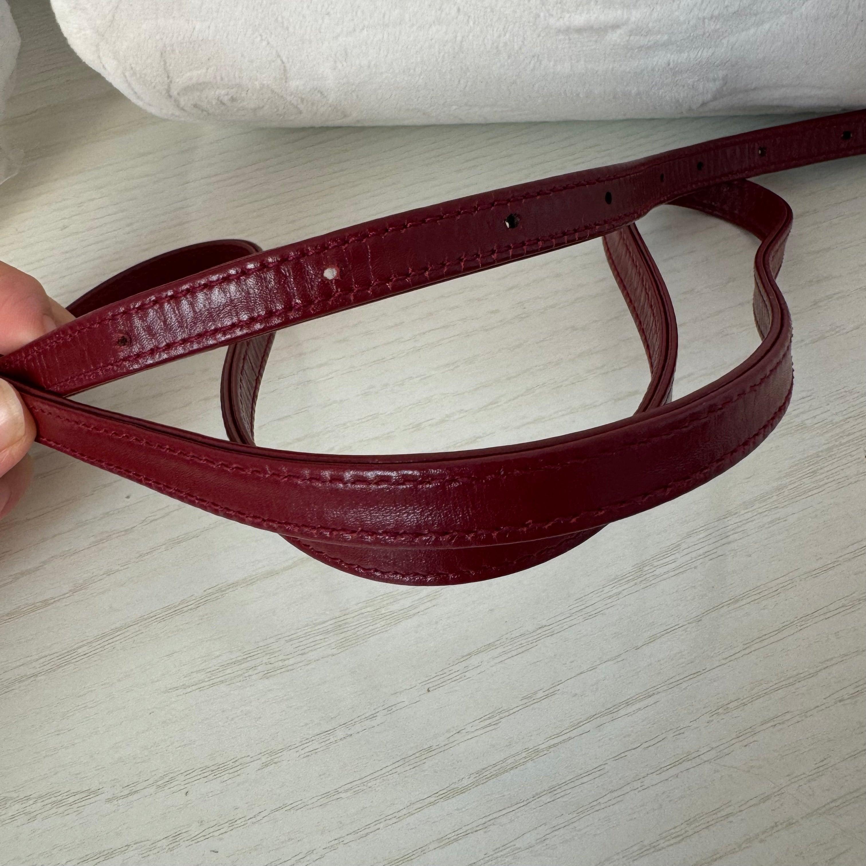 Gucci Jackie 1961 Mini Red Burgundy Leather Bag 15