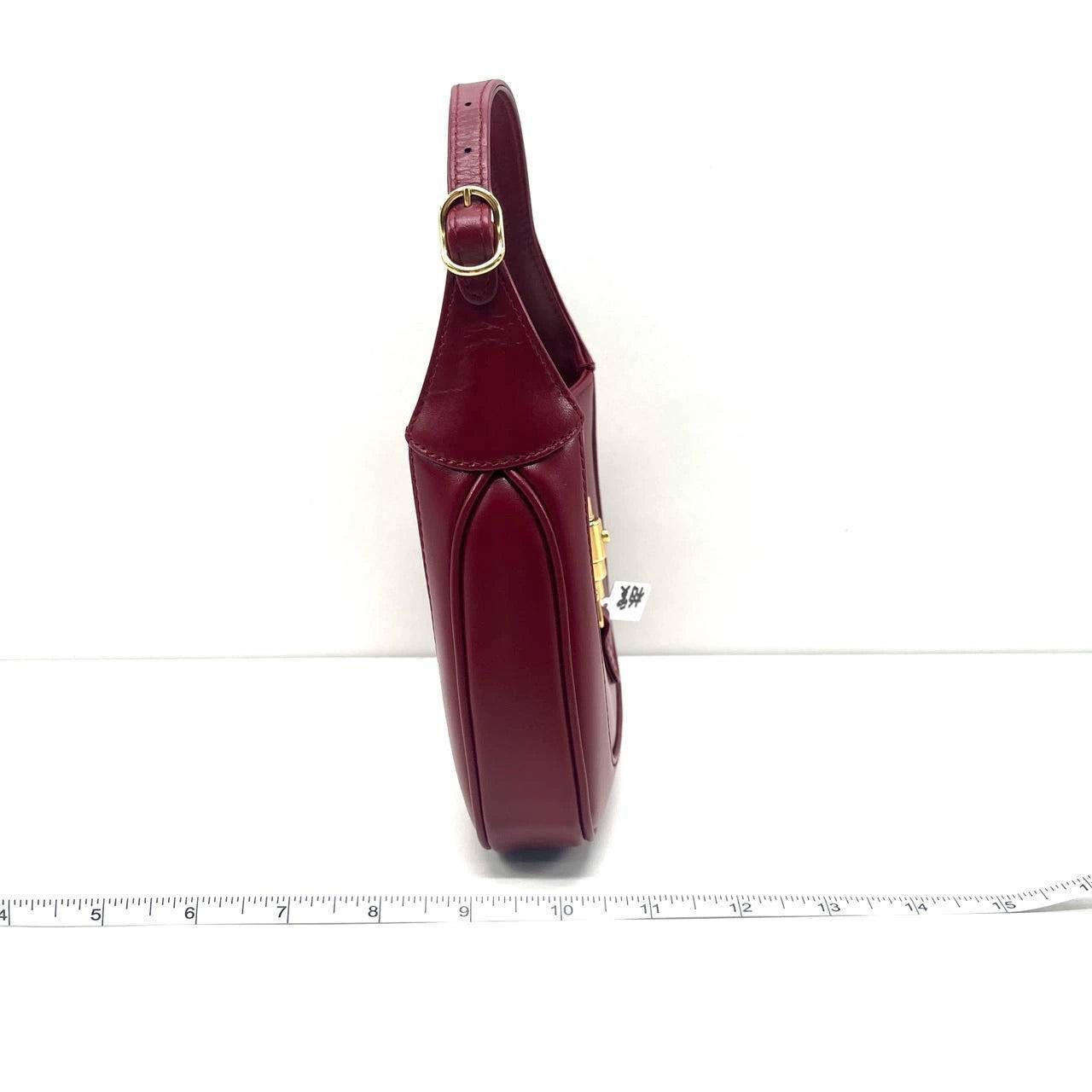 Gucci Jackie 1961 Mini Red Burgundy Leather Bag 1