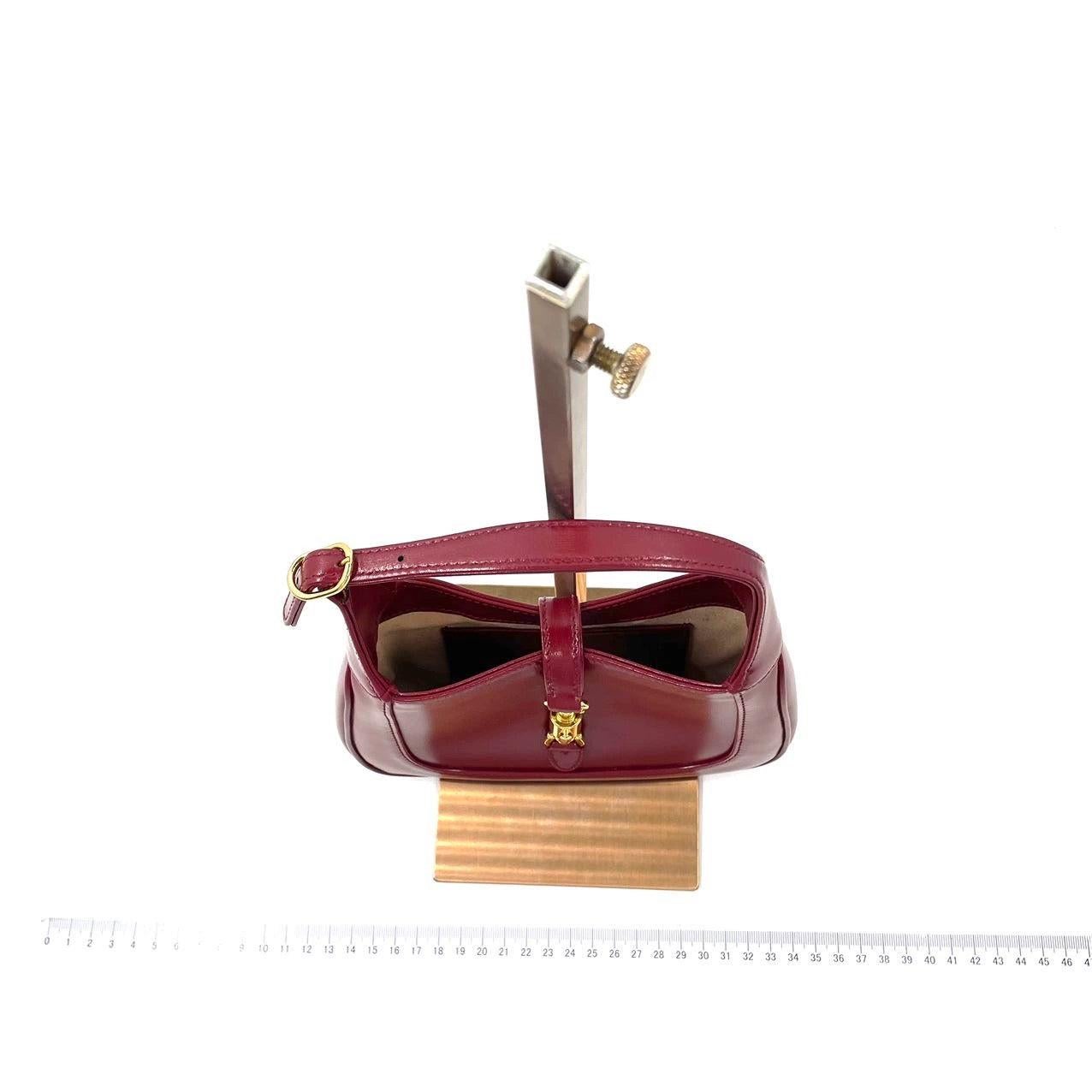  Gucci Jackie 1961 Mini sac en cuir rouge bordeaux Pour femmes 