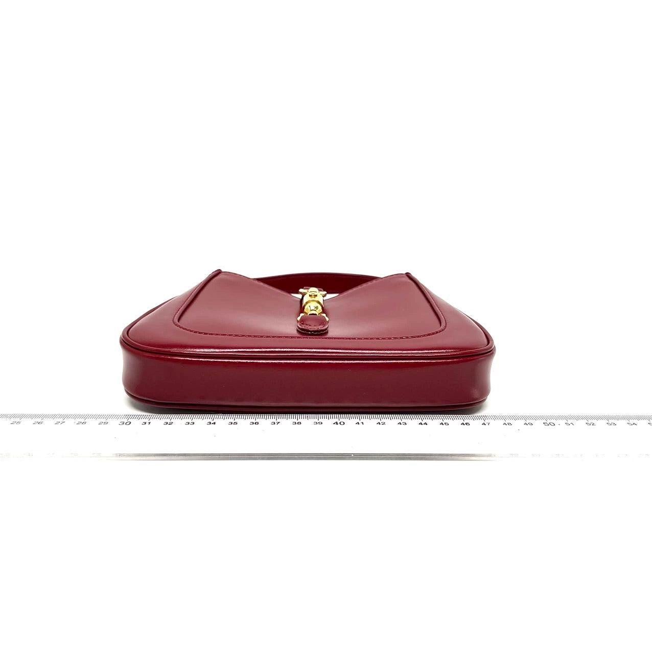 Gucci Jackie 1961 Mini Red Burgundy Leather Bag 2