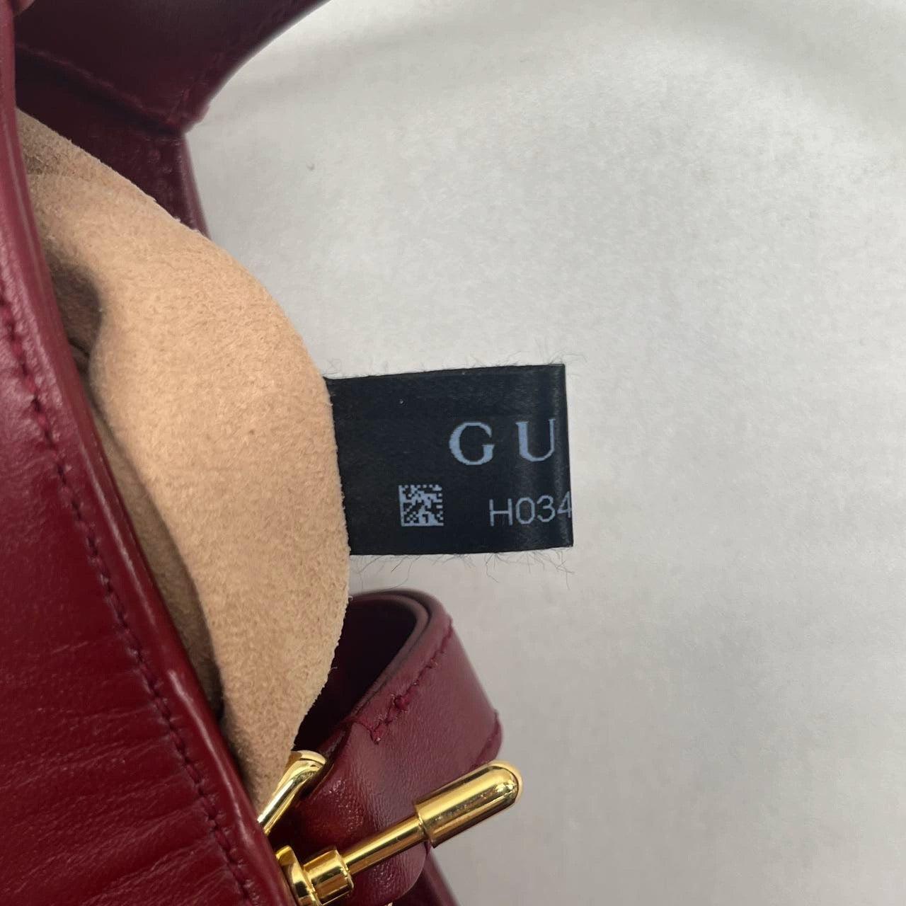 Gucci Jackie 1961 Mini Red Burgundy Leather Bag 3