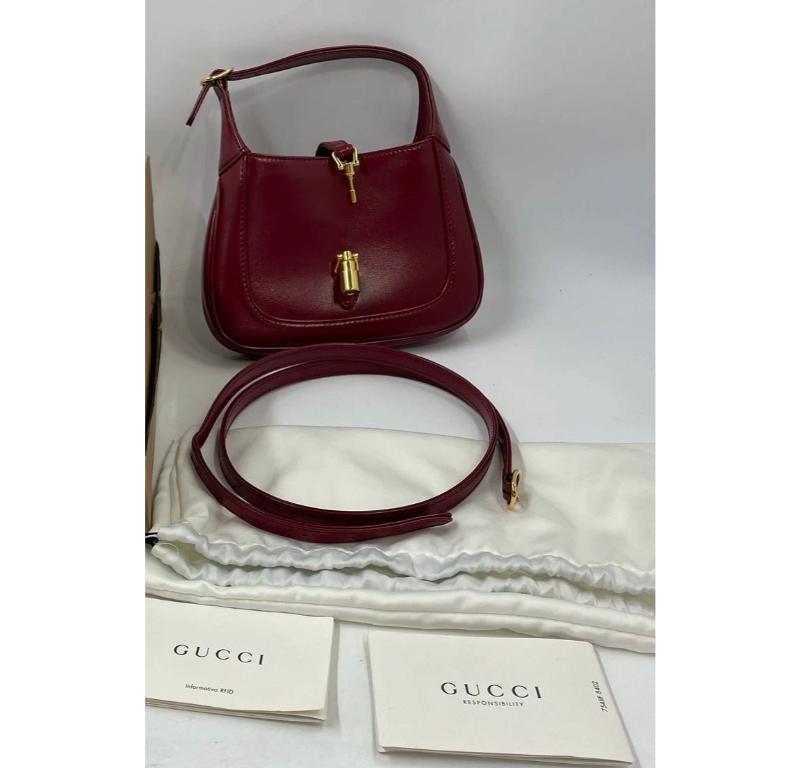 Gucci Jackie 1961 Mini sac en cuir rouge bordeaux 2