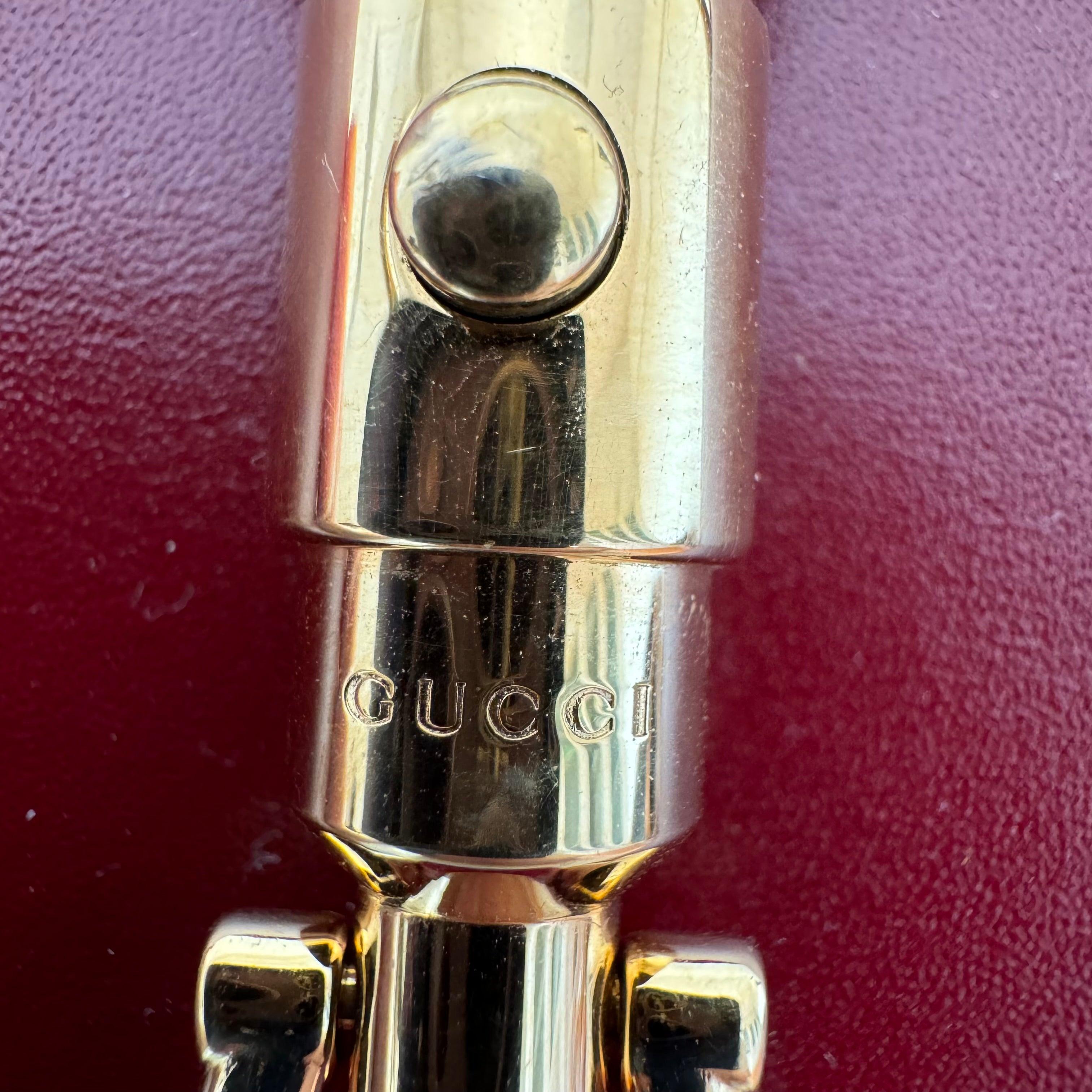 Gucci Jackie 1961 Mini Red Burgundy Leather Bag 5