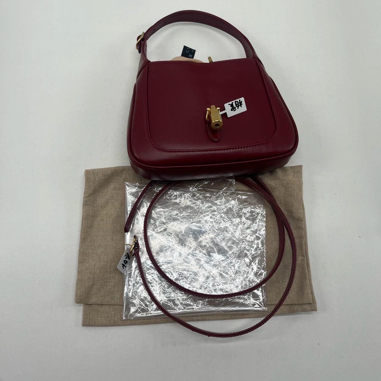 Gucci Jackie 1961 Mini Red Burgundy Leather Bag 5