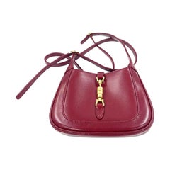 Gucci Jackie 1961 Mini Red Burgundy Leather Bag