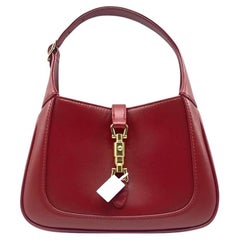 Gucci Jackie 1961 Mini Red Burgundy Leather Bag