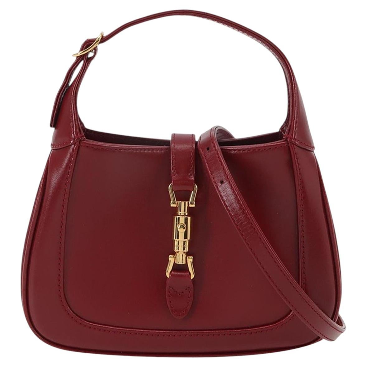 Gucci Jackie 1961 Mini Borsa in pelle rossa bordeaux