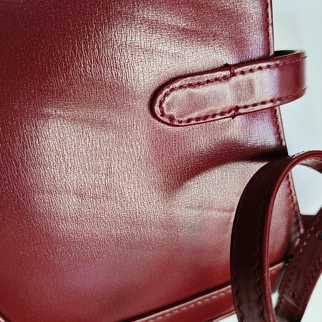 Gucci Jackie 1961 Mini Red Burgundy Leather Bag Gold Piston Lock 5