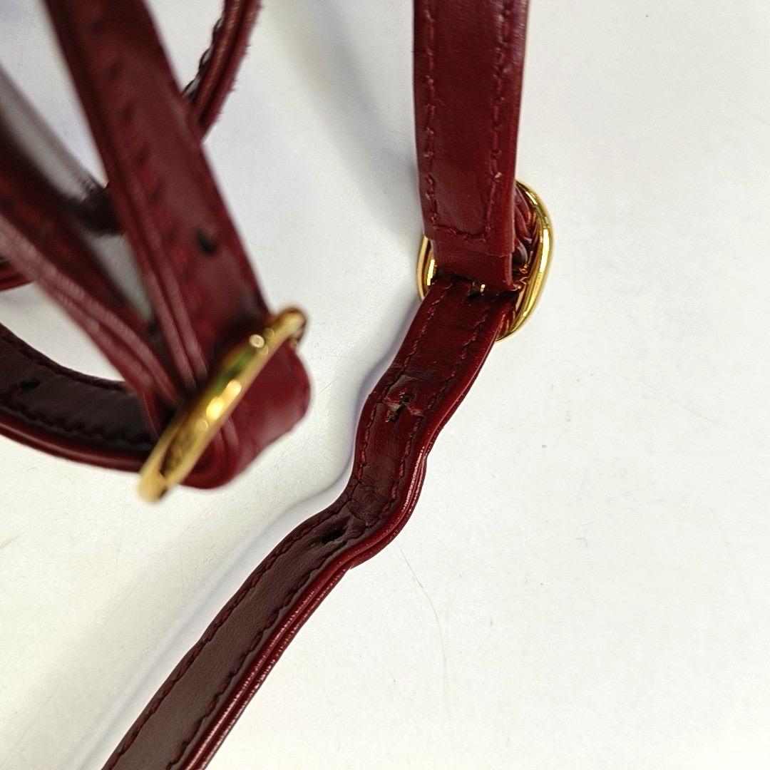 Gucci Jackie 1961 Mini Red Burgundy Leather Bag Gold Piston Lock 9