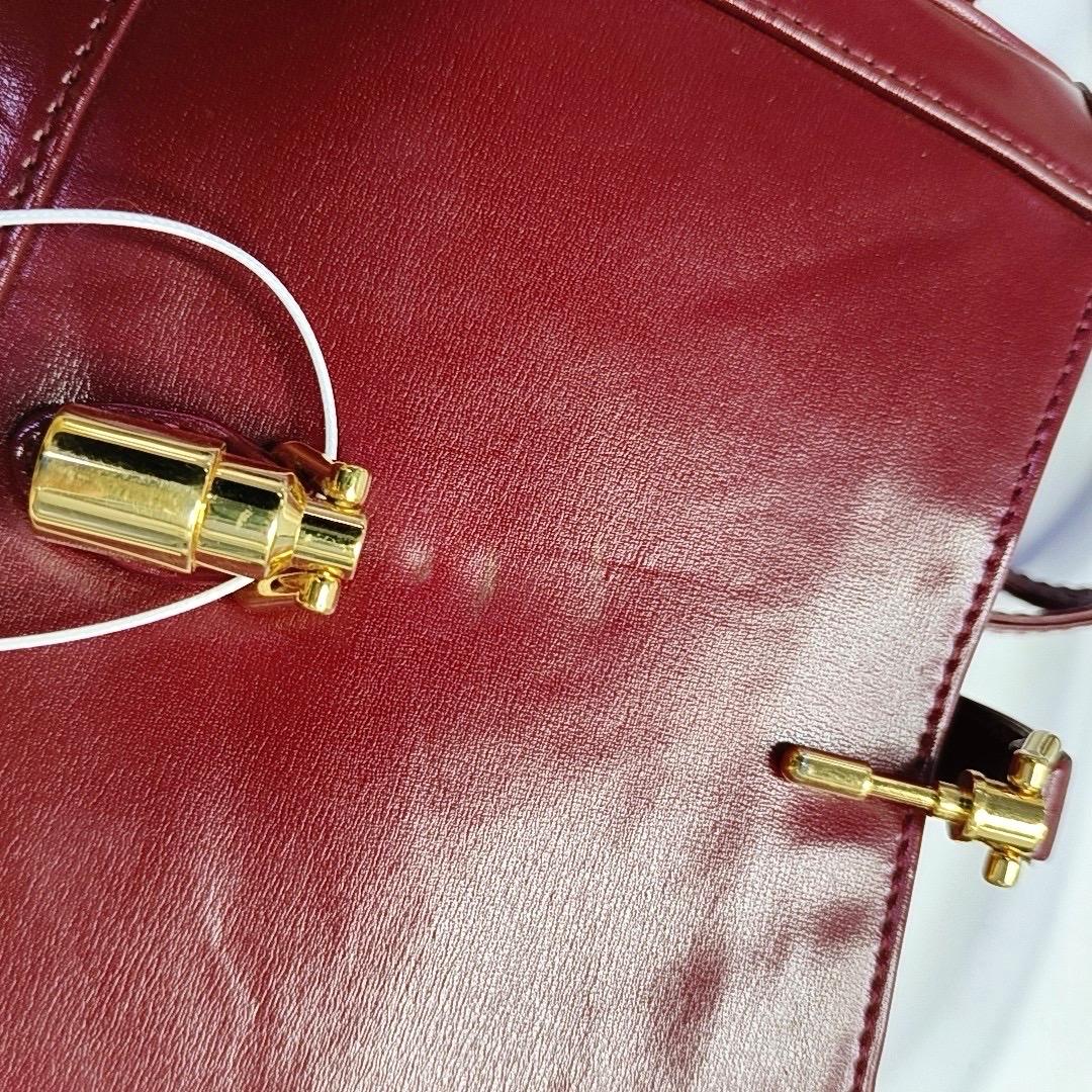 Gucci Jackie 1961 Mini Red Burgundy Leather Bag Gold Piston Lock 2