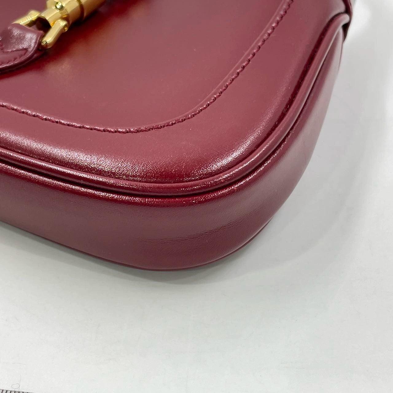 Gucci Jackie 1961 Mini Red Burgundy Leather Bag No Strap 10