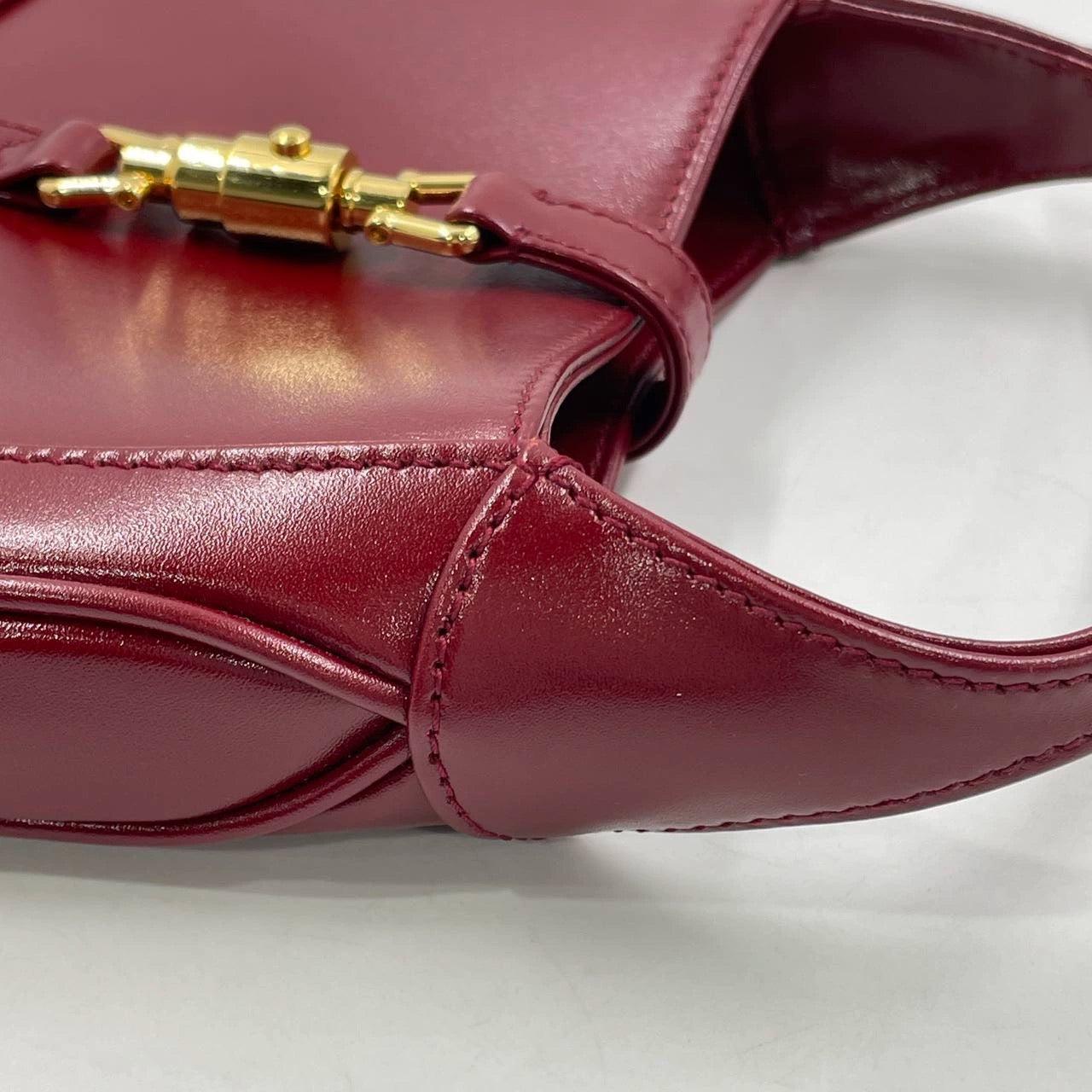 Gucci Jackie 1961 Mini Red Burgundy Leather Bag No Strap 13