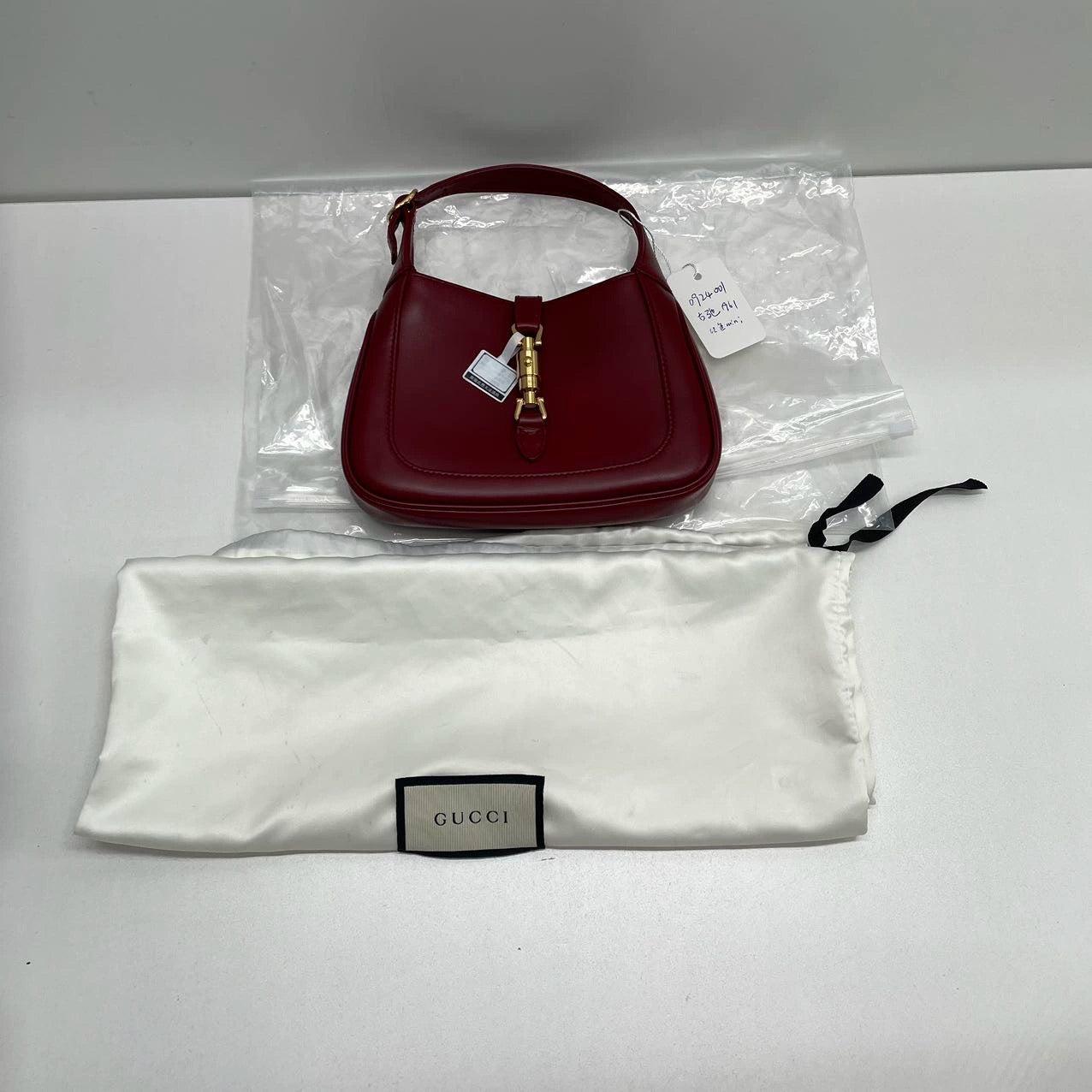 Gucci Jackie 1961 Mini Red Burgundy Leather Bag No Strap 1