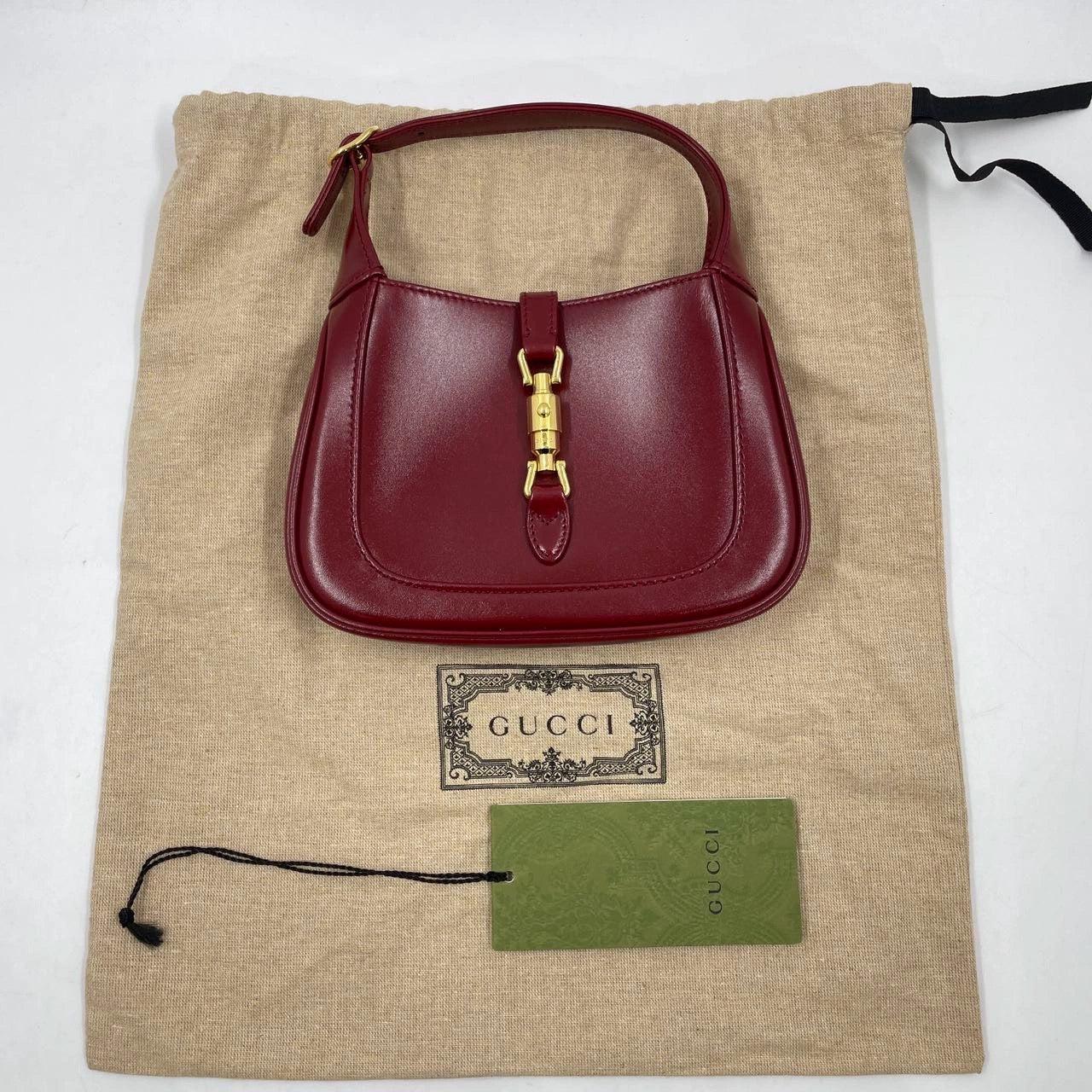 Gucci Jackie 1961 Mini Red Burgundy Leather Bag No Strap 1
