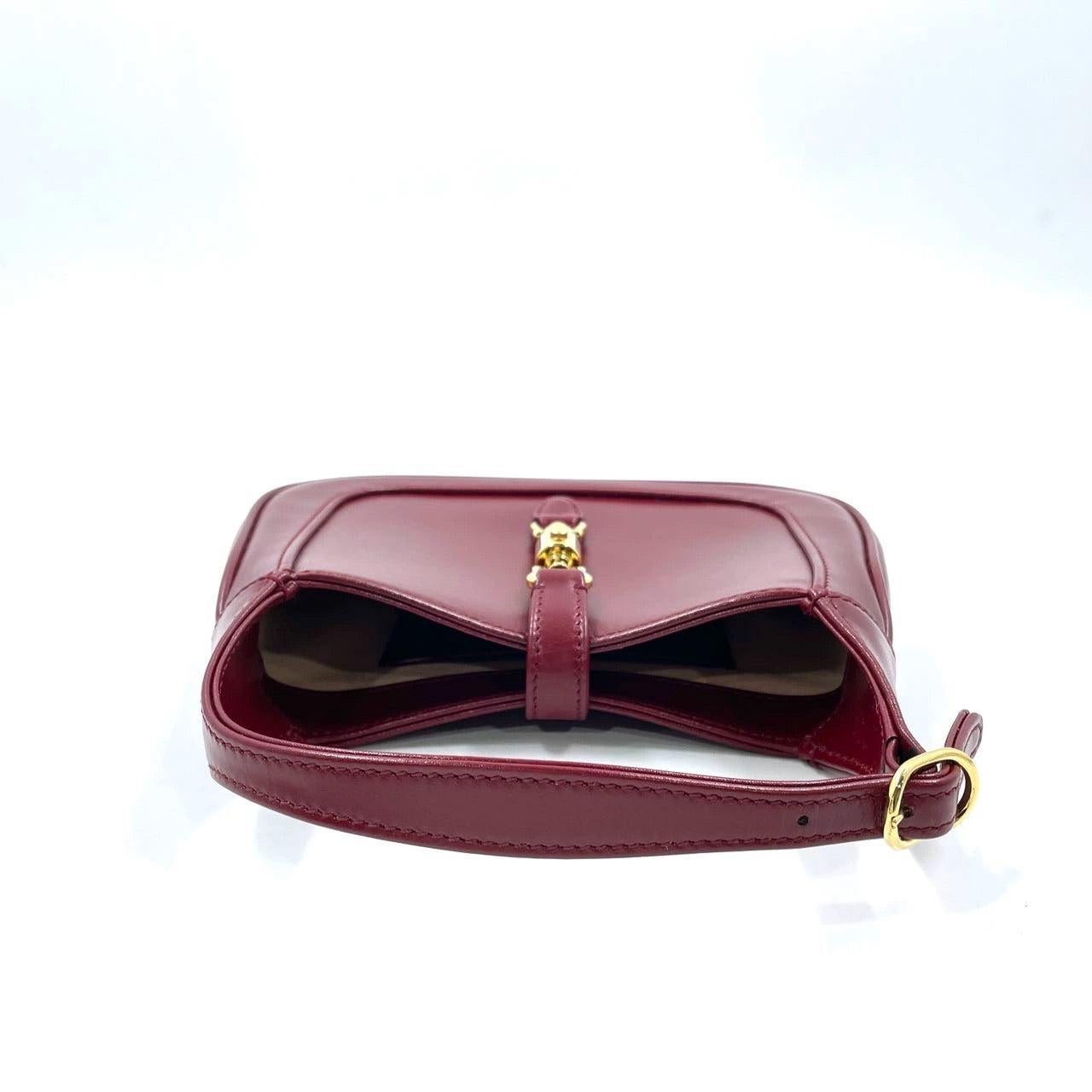 Gucci Jackie 1961 Mini Red Burgundy Leather Bag No Strap 2
