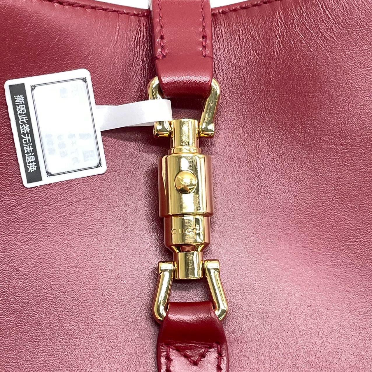 Gucci Jackie 1961 Mini Red Burgundy Leather Bag No Strap 4
