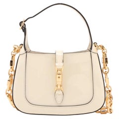 Gucci Jackie 1961 Patent Leather Two-Way Shoulder Bag White