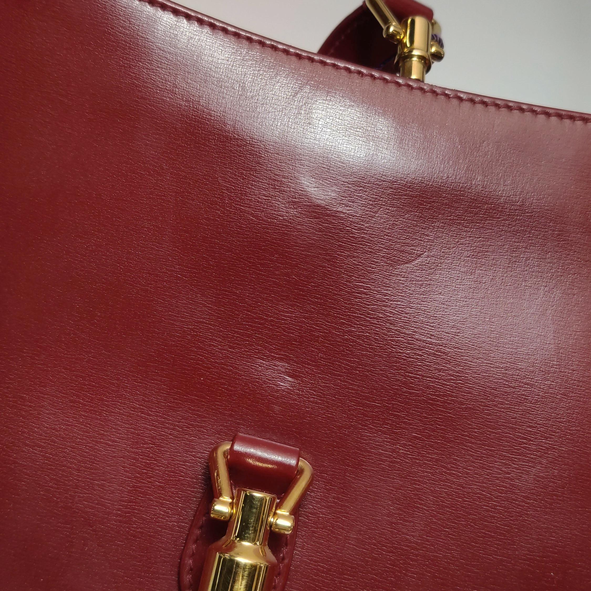 Gucci Jackie 1961 Borsa in pelle rossa bordeaux Borsa a tracolla piccola in vendita 5