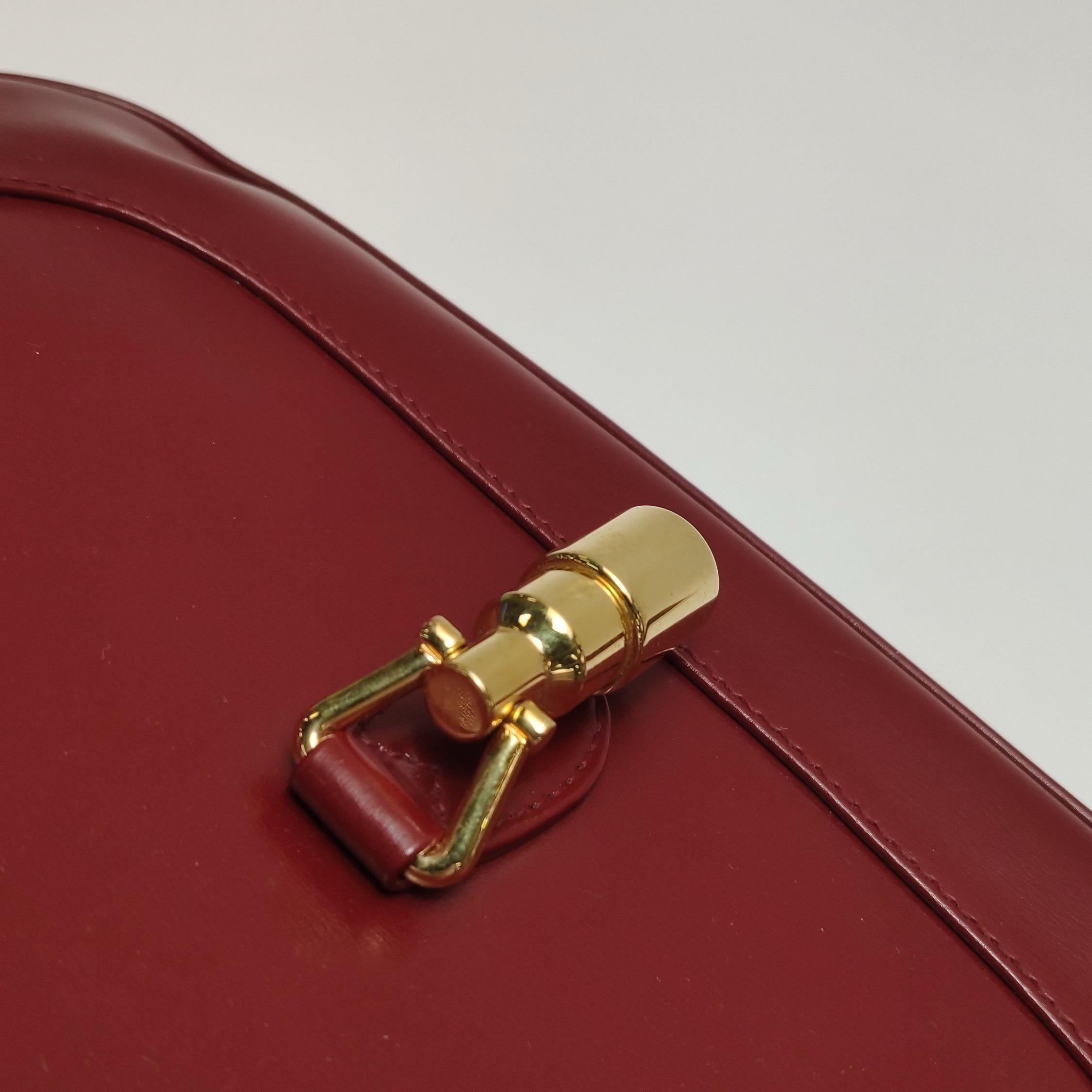 Gucci Jackie 1961 Borsa in pelle rossa bordeaux Borsa a tracolla piccola in vendita 8