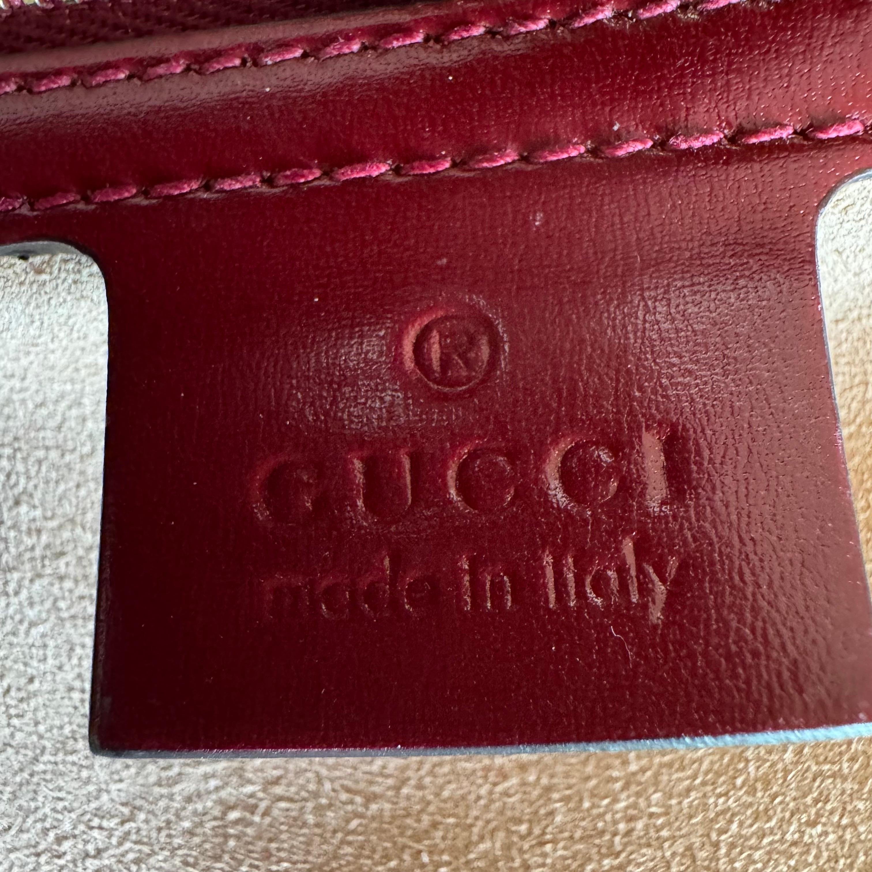 Gucci Jackie 1961 Borsa in pelle rossa bordeaux Borsa a tracolla piccola in vendita 13