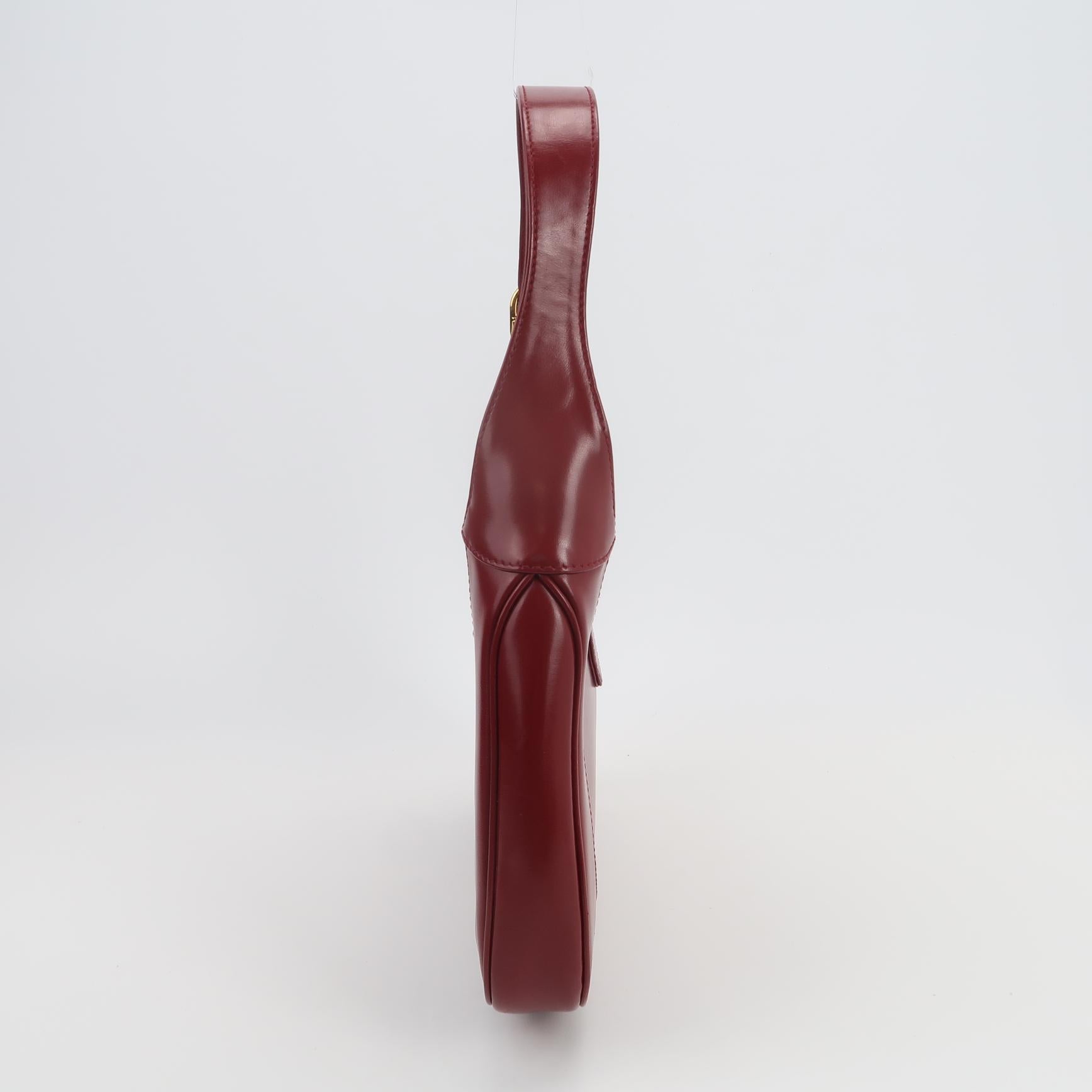 Donna Gucci Jackie 1961 Borsa in pelle rossa bordeaux Borsa a tracolla piccola in vendita