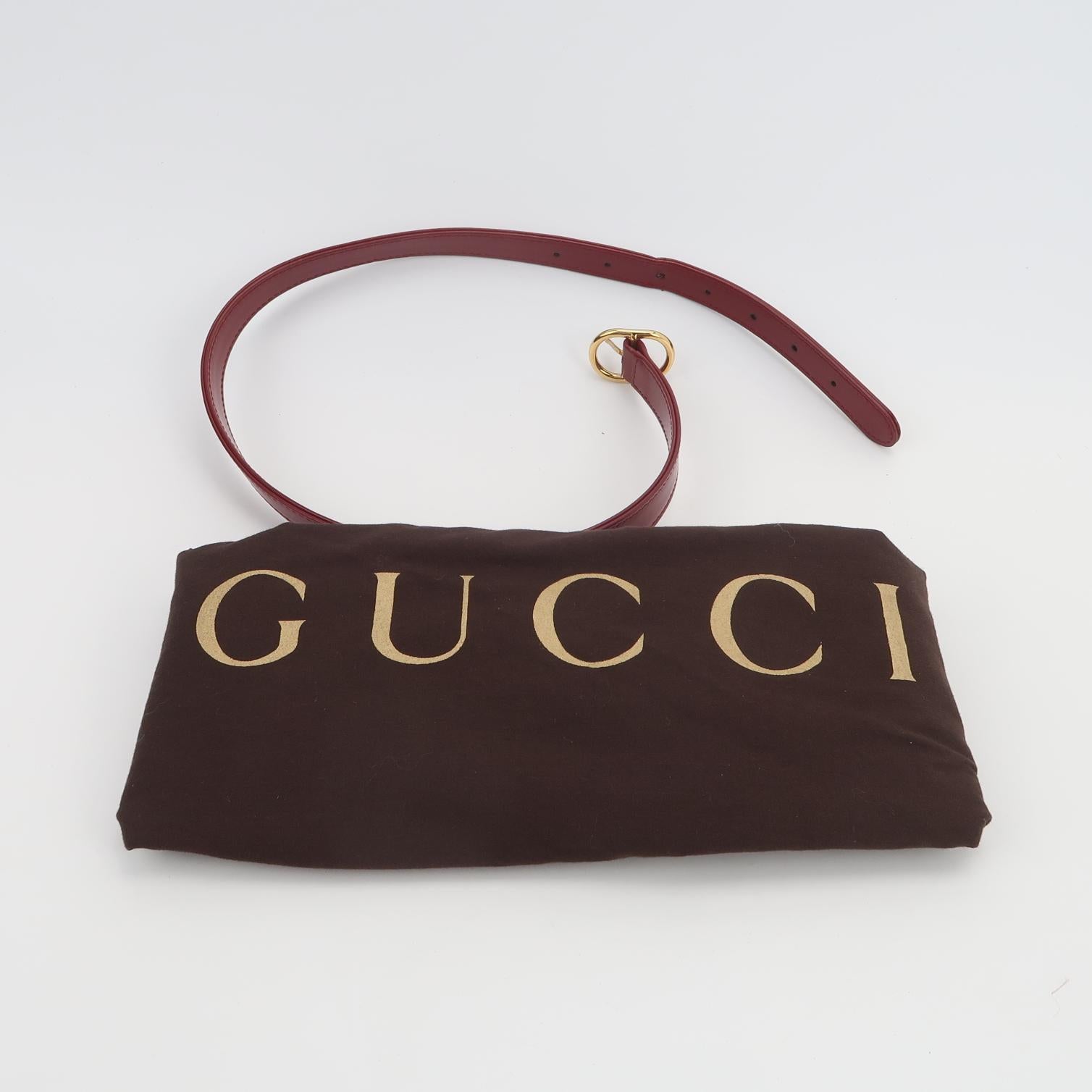 Gucci Jackie 1961 Borsa in pelle rossa bordeaux Borsa a tracolla piccola in vendita 1