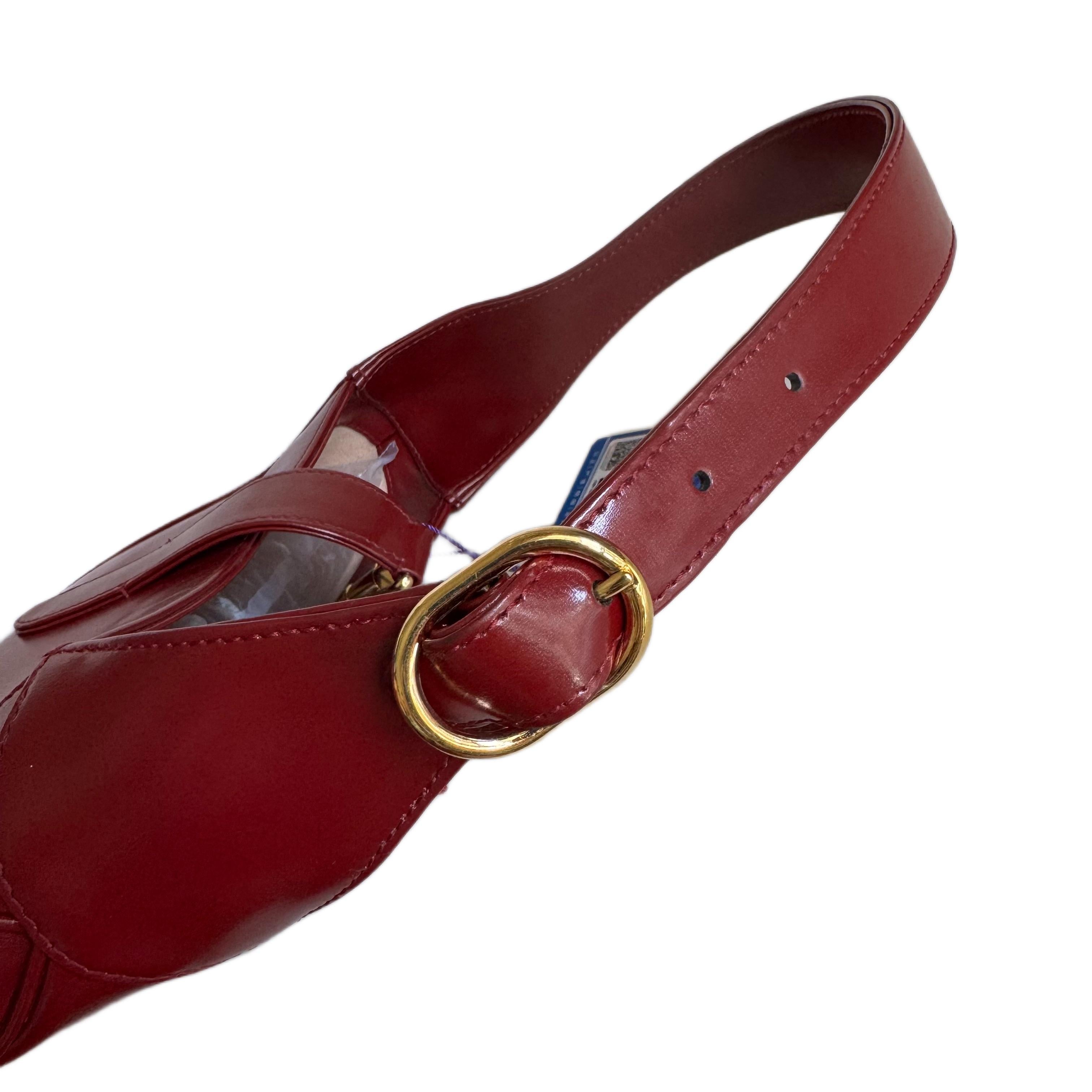 Gucci Jackie 1961 Borsa in pelle rossa bordeaux Borsa a tracolla piccola in vendita 1