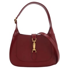 Gucci Jackie 1961 Red Burgundy Leather Bag Small Shoulder Bag