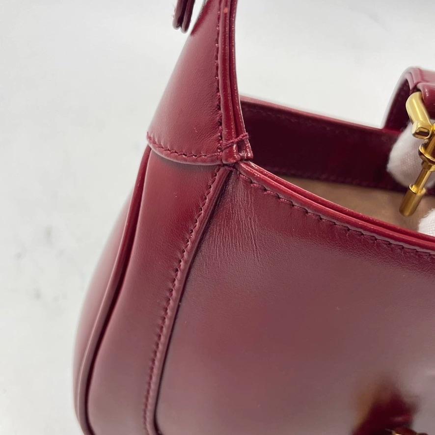 Gucci Jackie 1961 Red Leather Bag Size Mini with Adjustable Strap 9