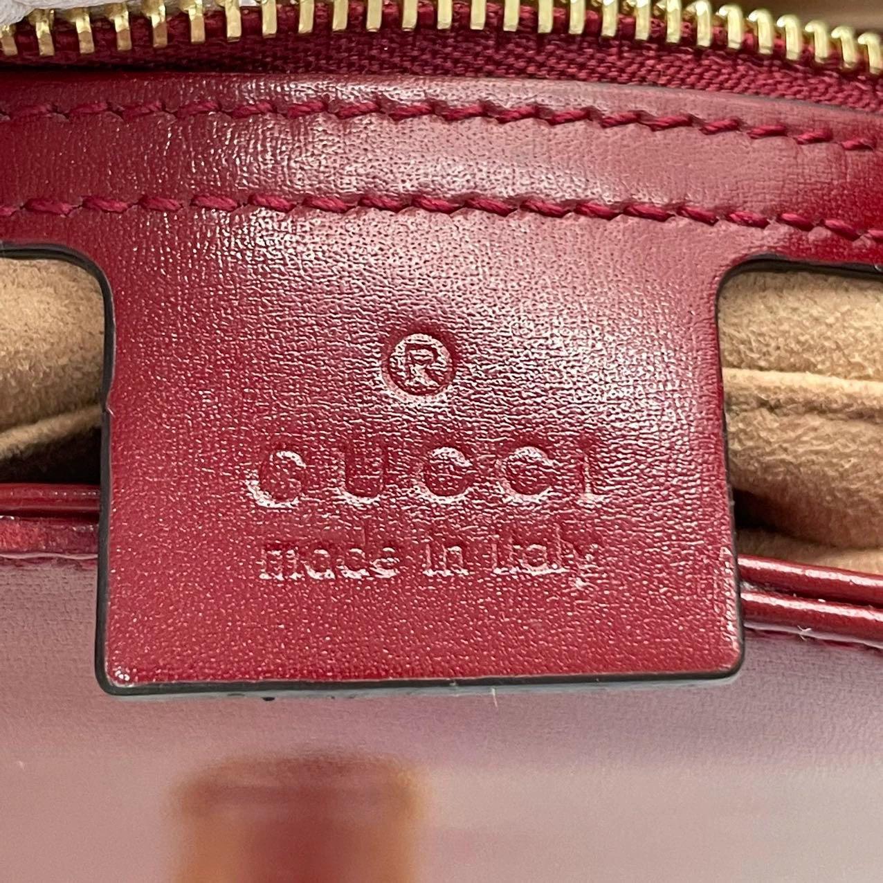 Gucci Jackie 1961 Red Leather Bag Size Small with Adjustable Strap For Sale 3