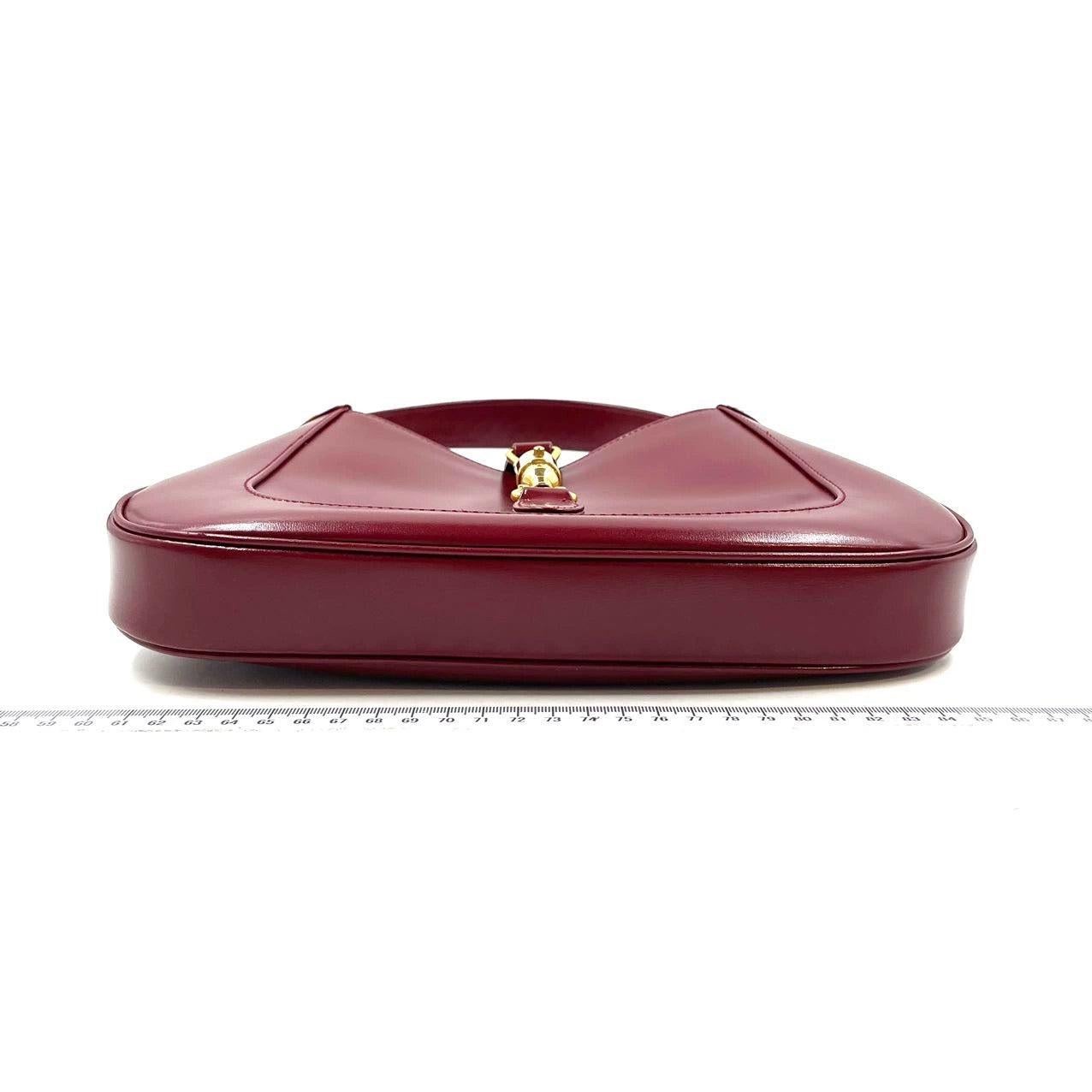 Gucci Jackie 1961 Red Leather Bag Small Shoulder Bag In Excellent Condition In AUBERVILLIERS, FR