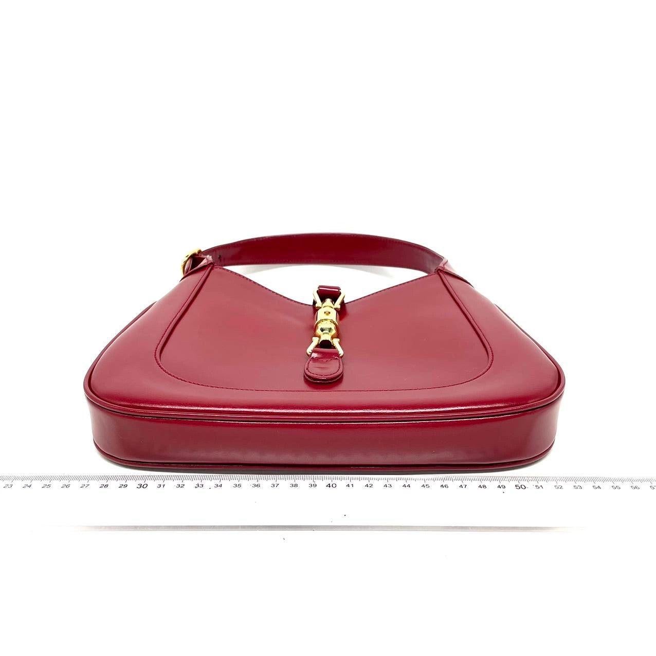 Gucci Jackie 1961 Red Leather Bag Small Shoulder Bag NEVER WORN In New Condition In AUBERVILLIERS, FR