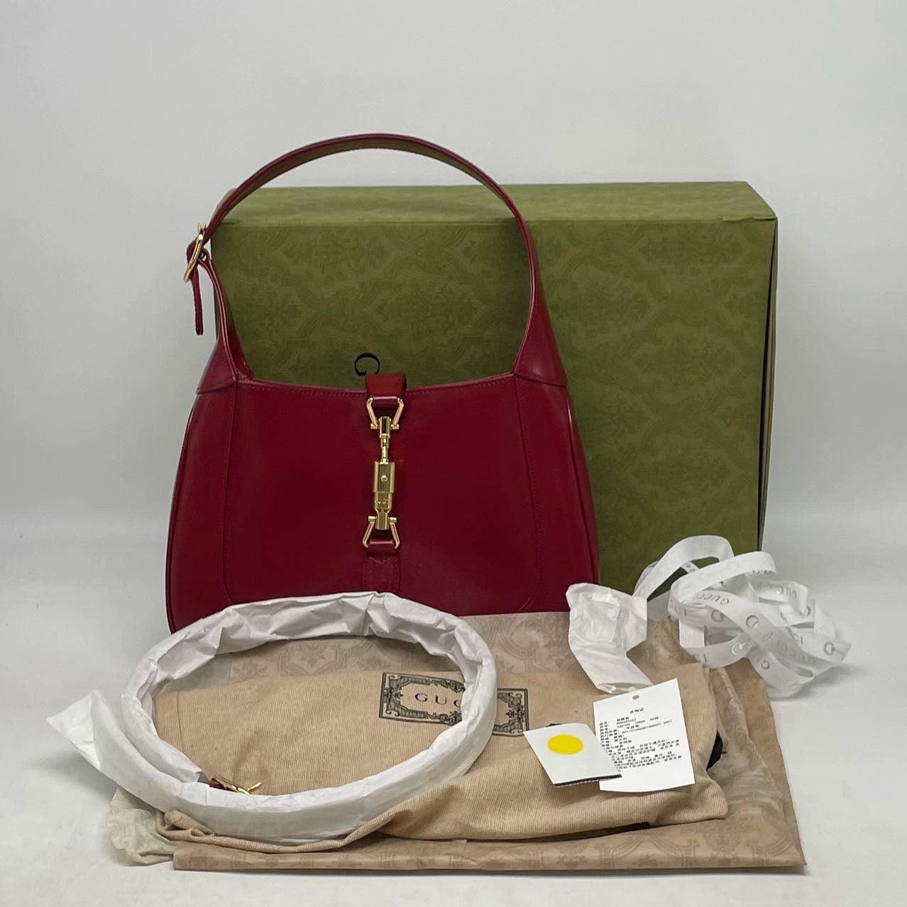 Gucci Jackie 1961 Red Leather Bag Small Shoulder Bag NEVER WORN 4