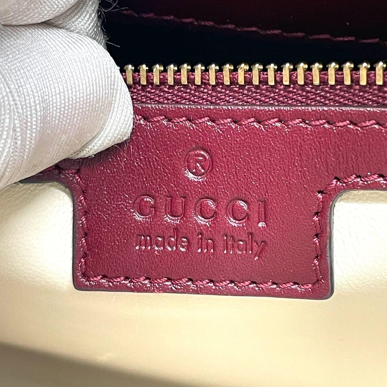 Gucci Jackie 1961 Small Ancora Red Burgundy Leather Shoulder Bag S24 6