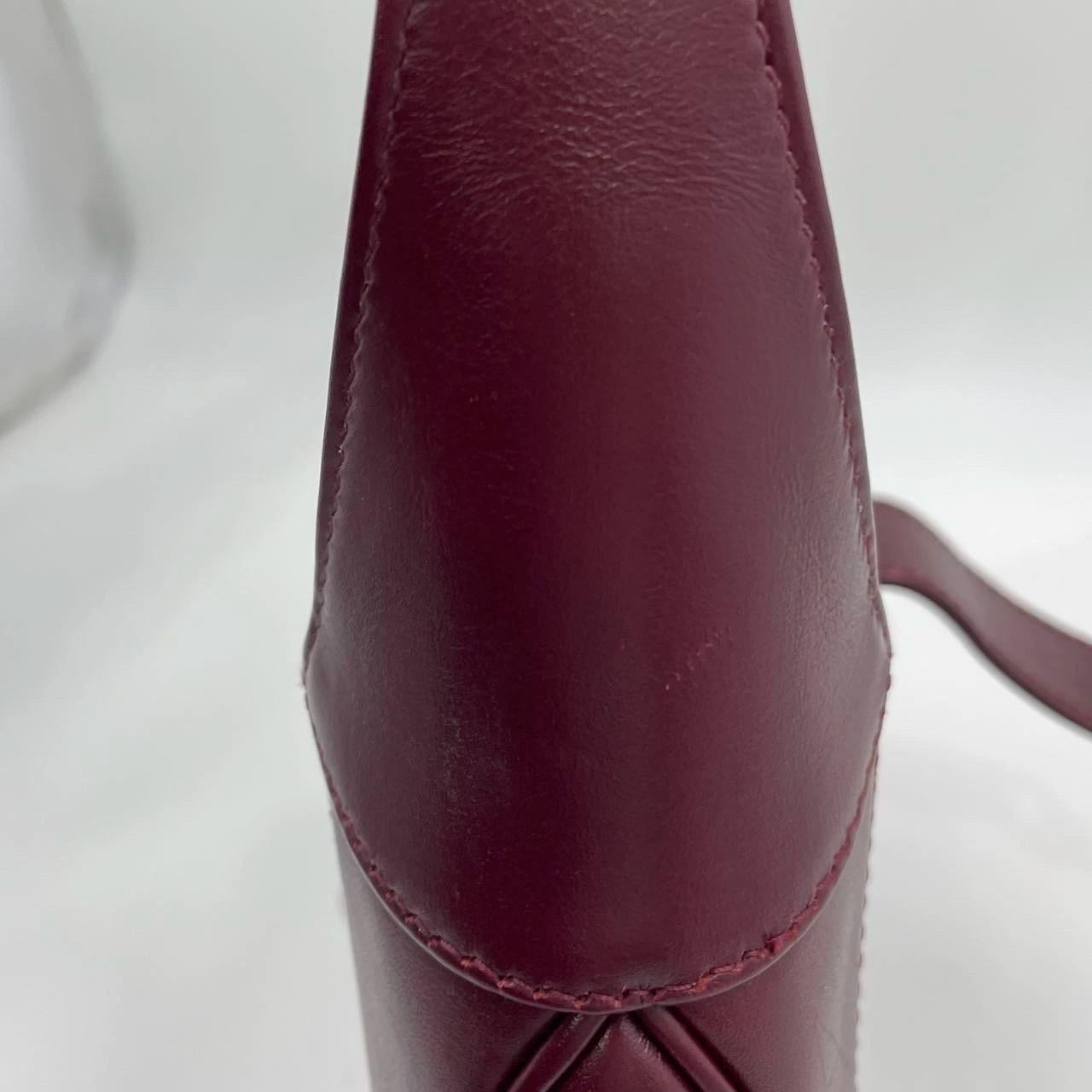 Gucci Jackie 1961 Small Ancora Borsa a tracolla in pelle rosso borgogna S24 in vendita 8