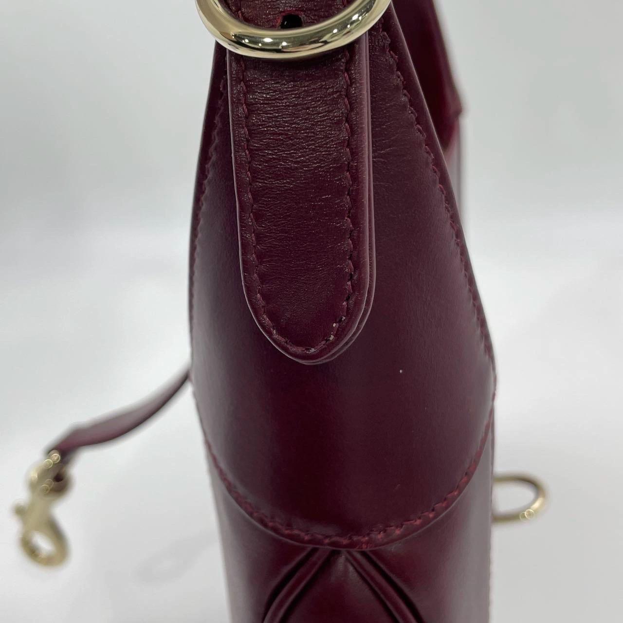Gucci Jackie 1961 Small Ancora Borsa a tracolla in pelle rosso borgogna S24 in vendita 9