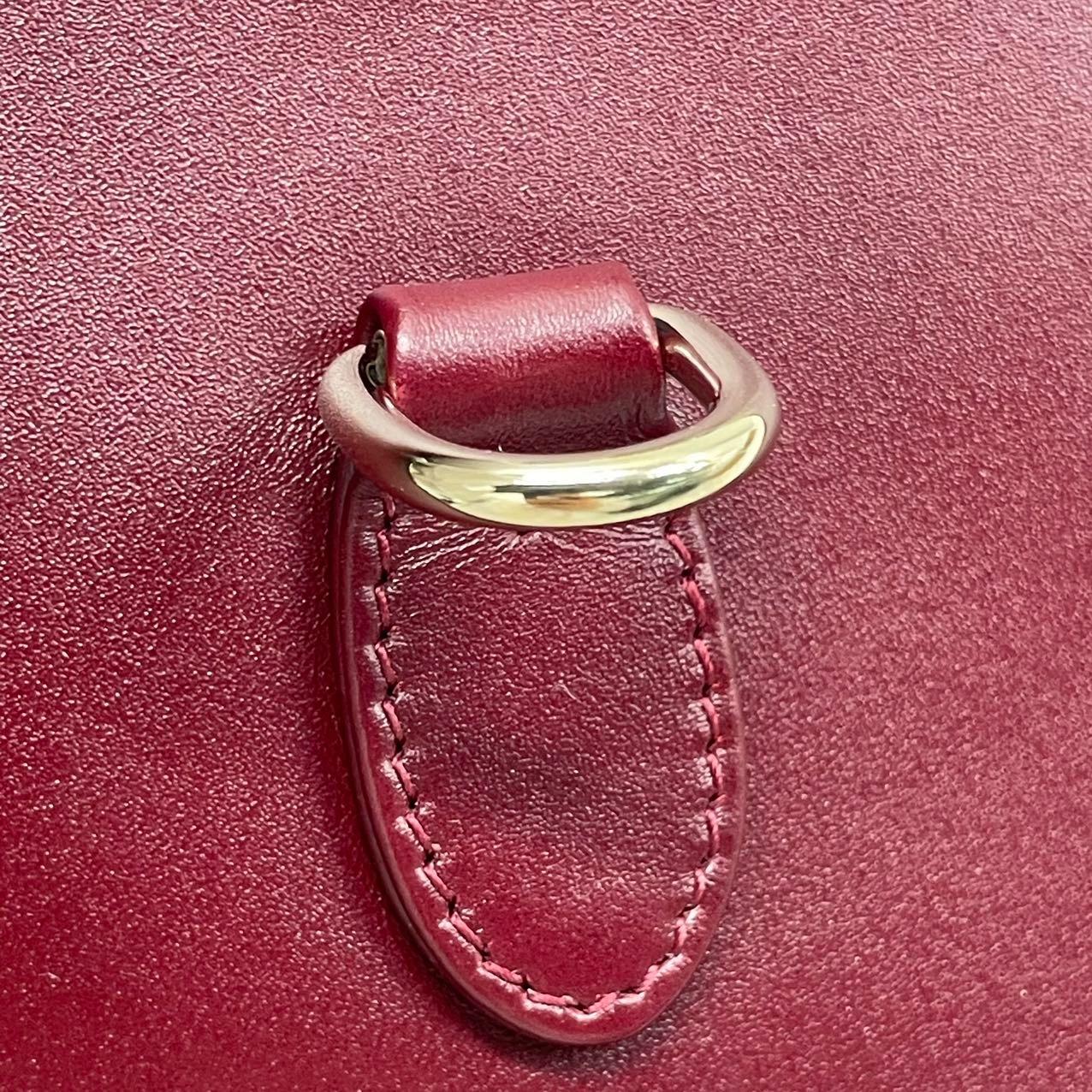 Gucci Jackie 1961 Small Ancora Red Burgundy Leather Shoulder Bag S24 11