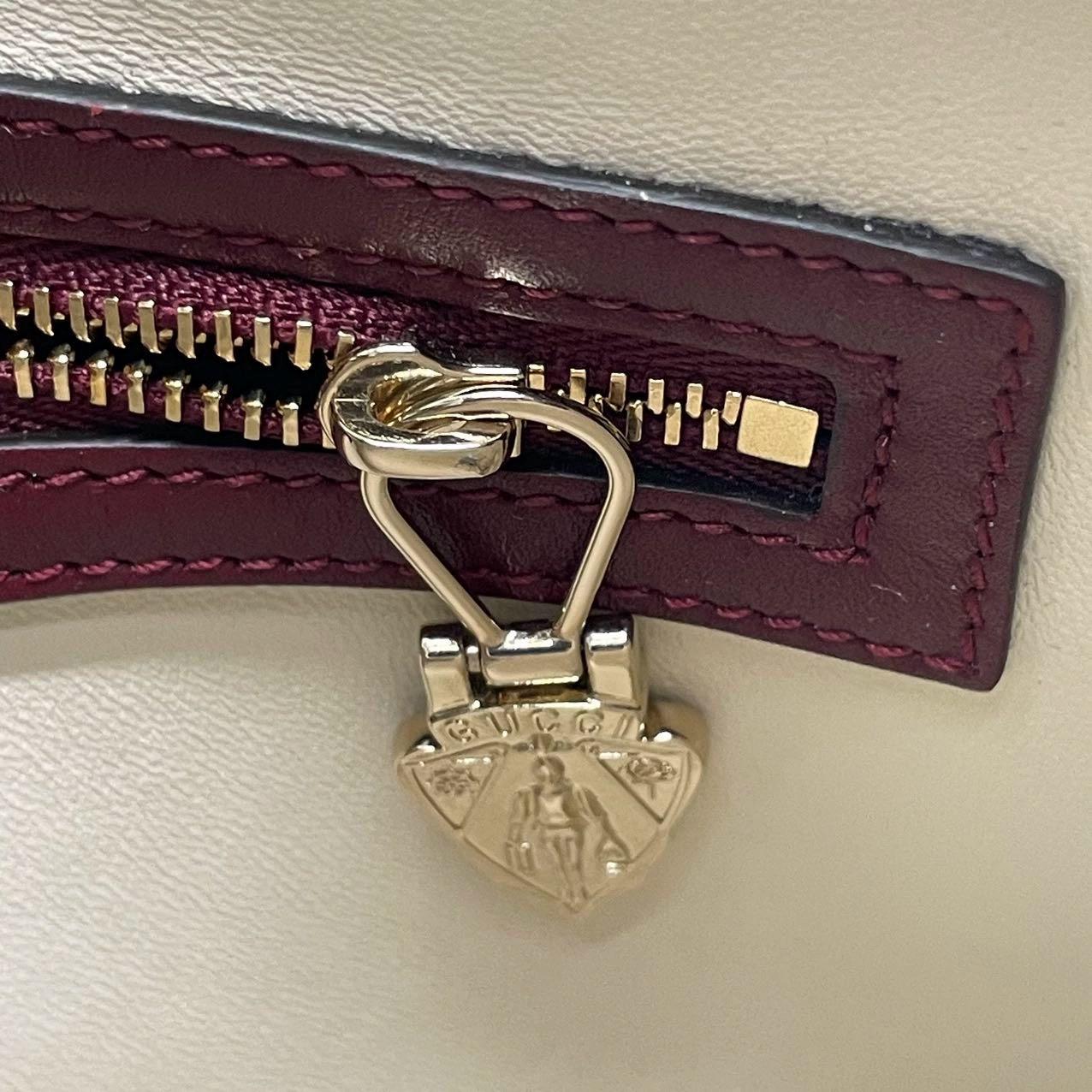 Gucci Jackie 1961 Small Ancora Red Burgundy Leather Shoulder Bag S24 12