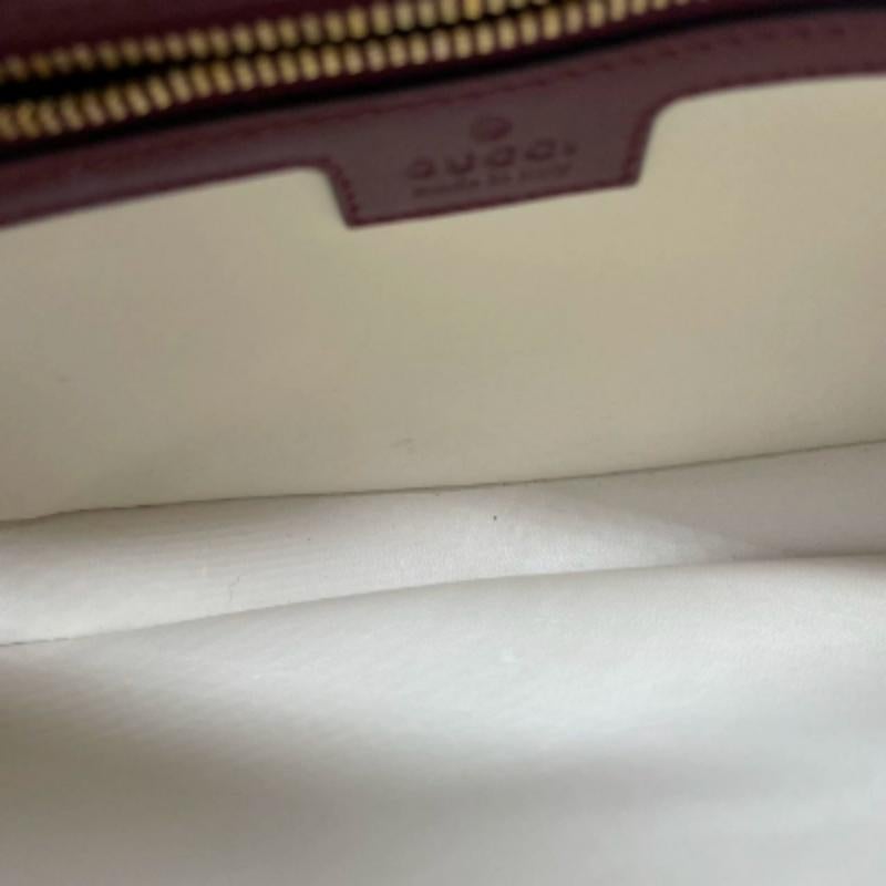 Gucci Jackie 1961 Small Ancora Red Burgundy Leather Shoulder Bag S24 13