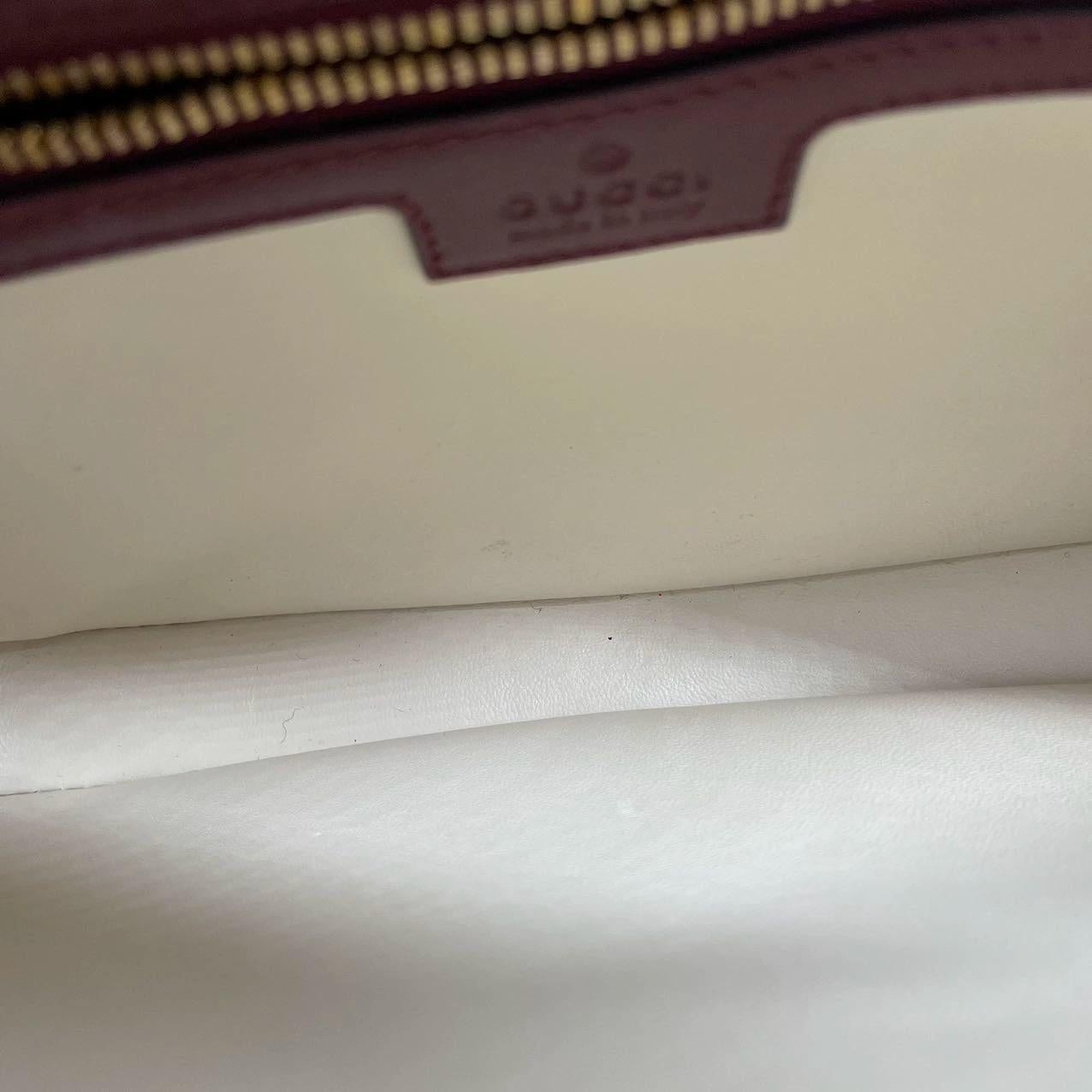 Gucci Jackie 1961 Small Ancora Red Burgundy Leather Shoulder Bag S24 15