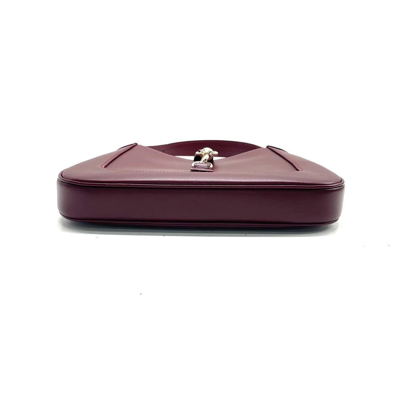 Gucci Jackie 1961 Small Ancora Red Burgundy Leather Shoulder Bag S24 2
