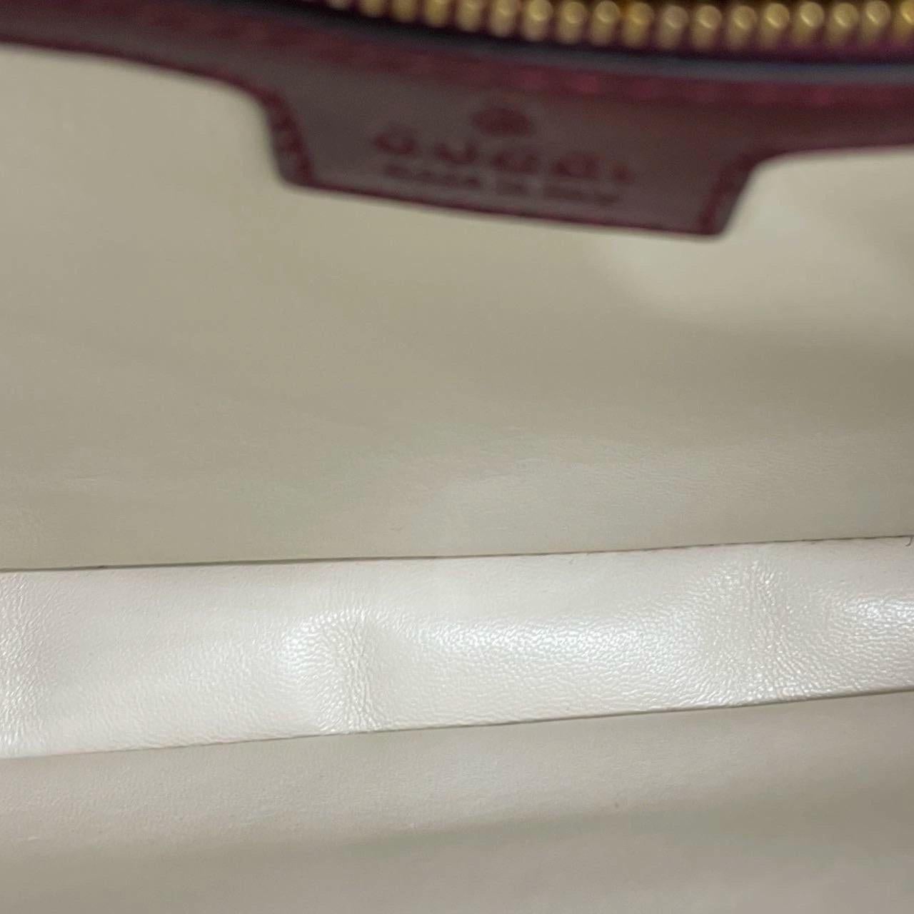 Gucci Jackie 1961 Small Ancora Borsa a tracolla in pelle rosso borgogna S24 in vendita 2