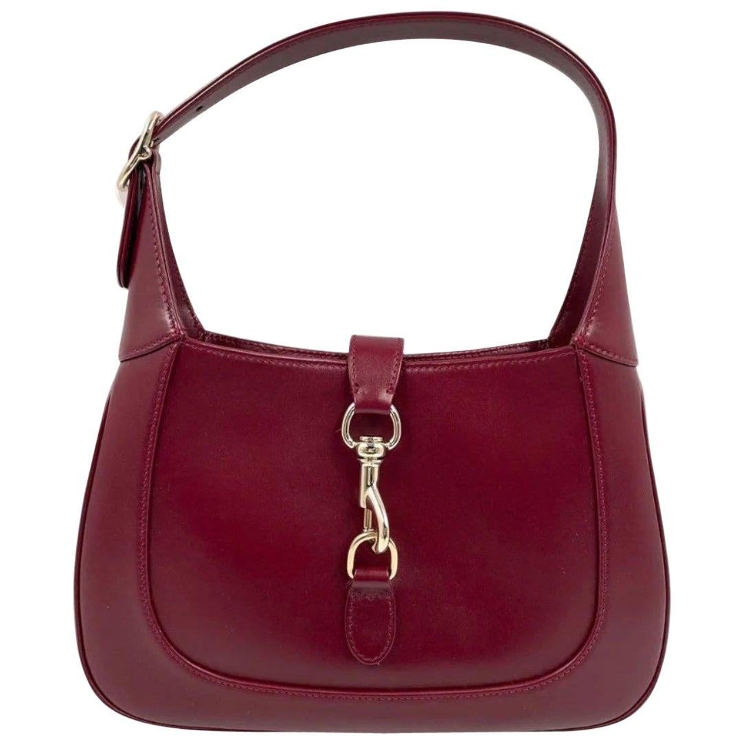 Gucci Jackie 1961 Small Ancora Red Leather Shoulder Bag Clasp S24