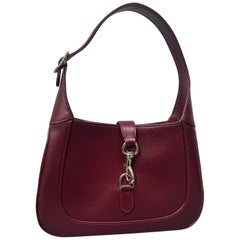 Gucci Jackie 1961 Small Ancora Red Leather Shoulder Bag Clasp S24 No Strap