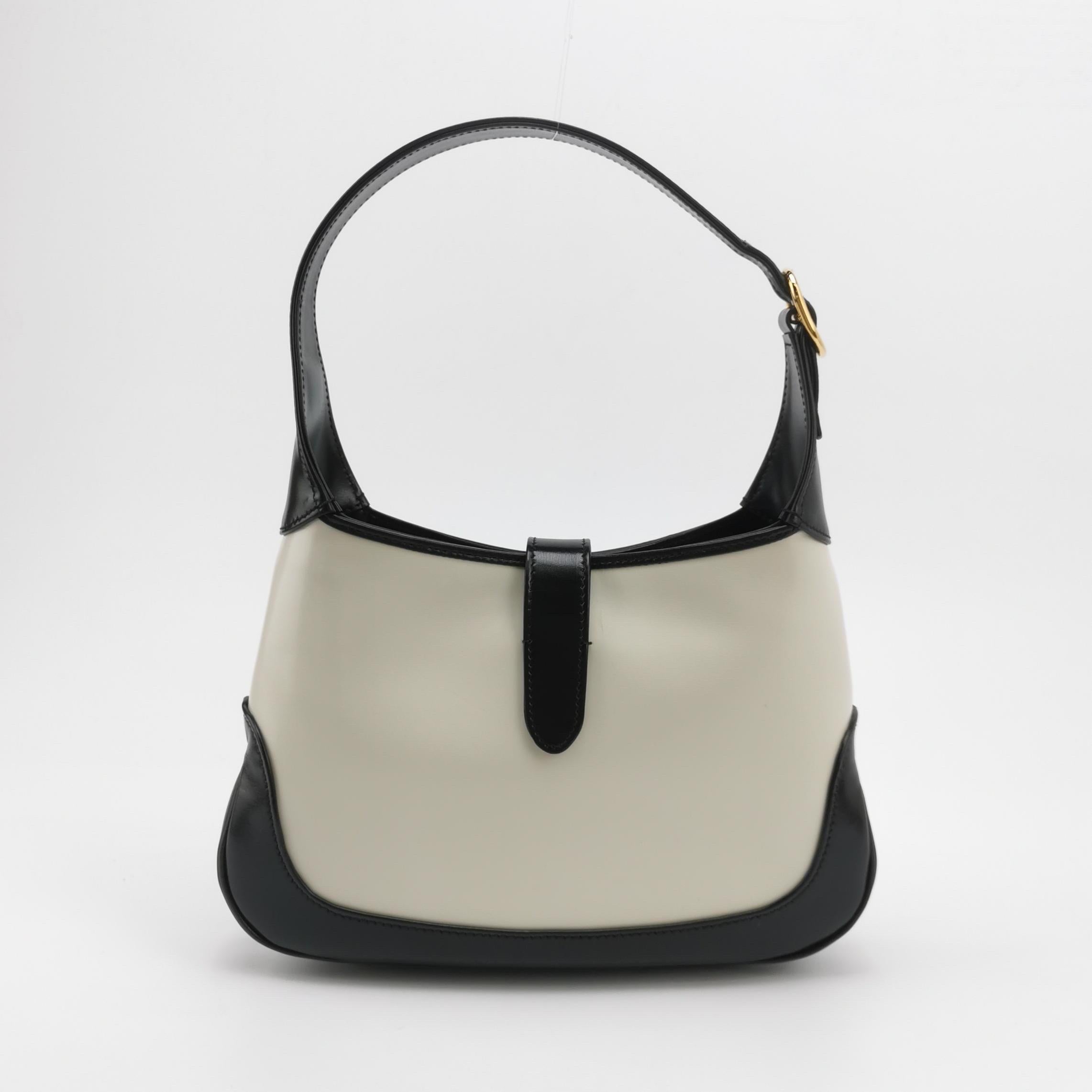 Gucci Jackie 1961 Small Black and White Leather Bag en vente 1